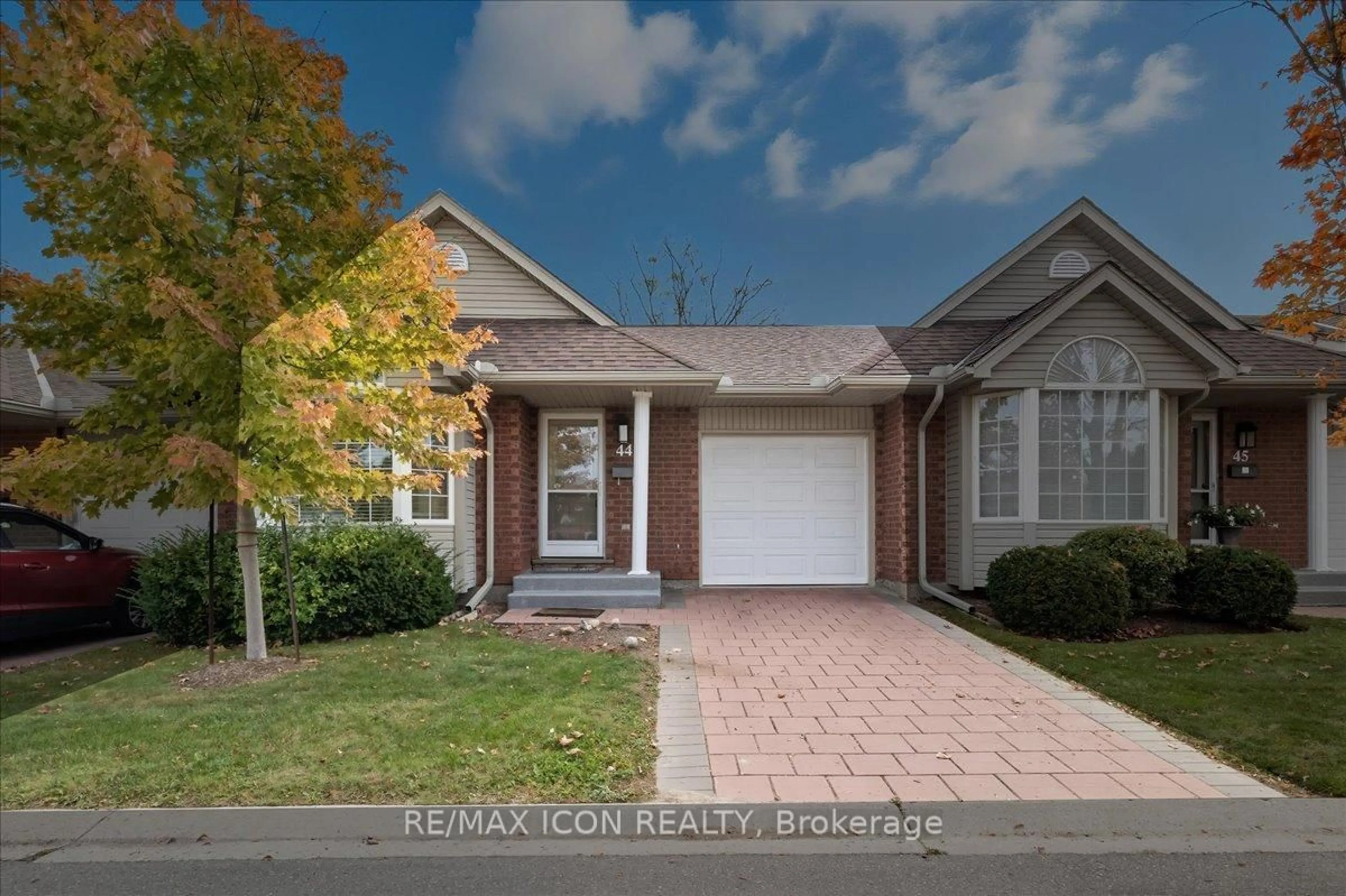 Home with brick exterior material, street for 360 Erbsville Rd #44, Waterloo Ontario N2T 2W3