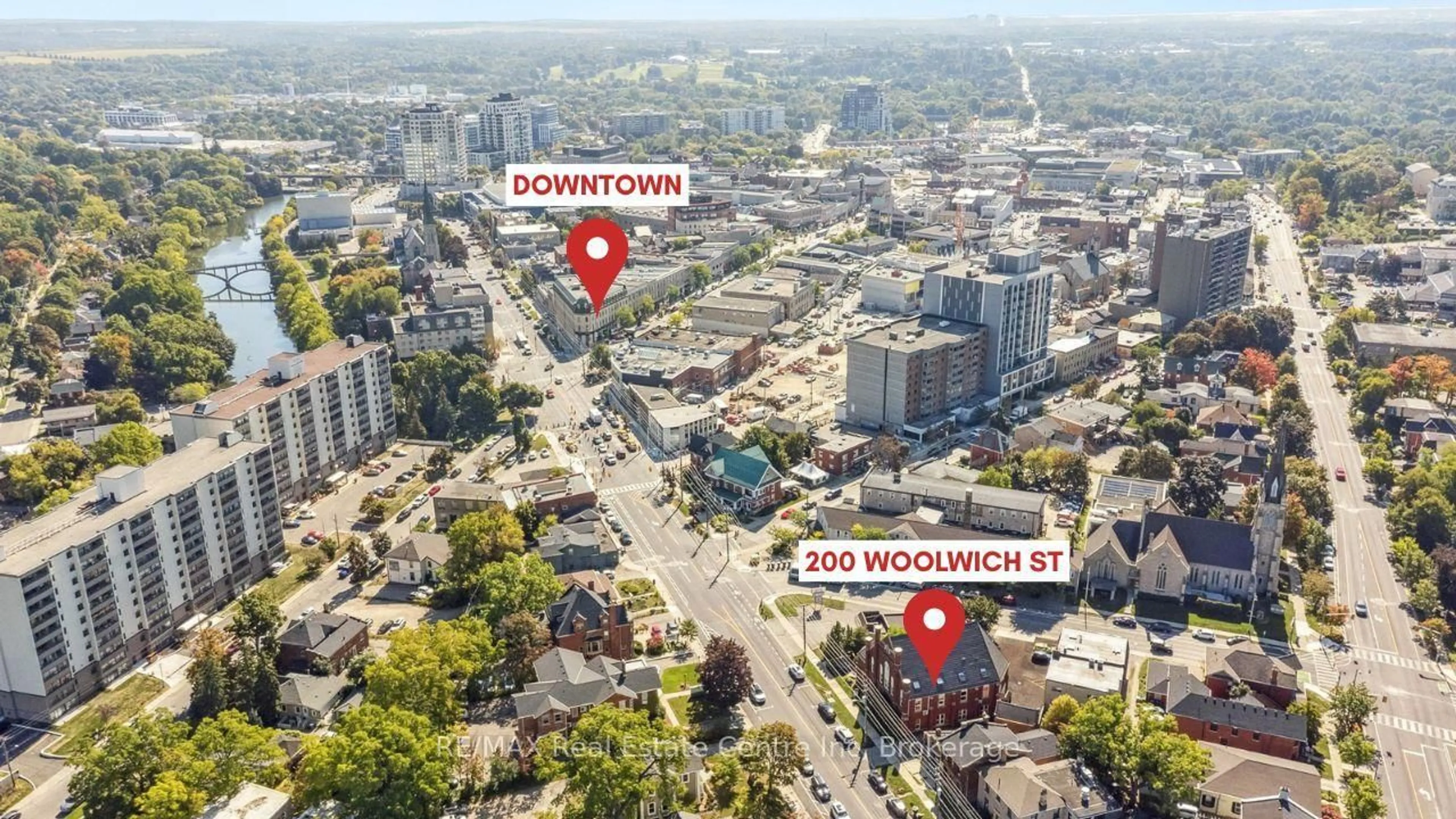 Picture of a map for 200 WOOLWICH St #202, Guelph Ontario N1H 3V7