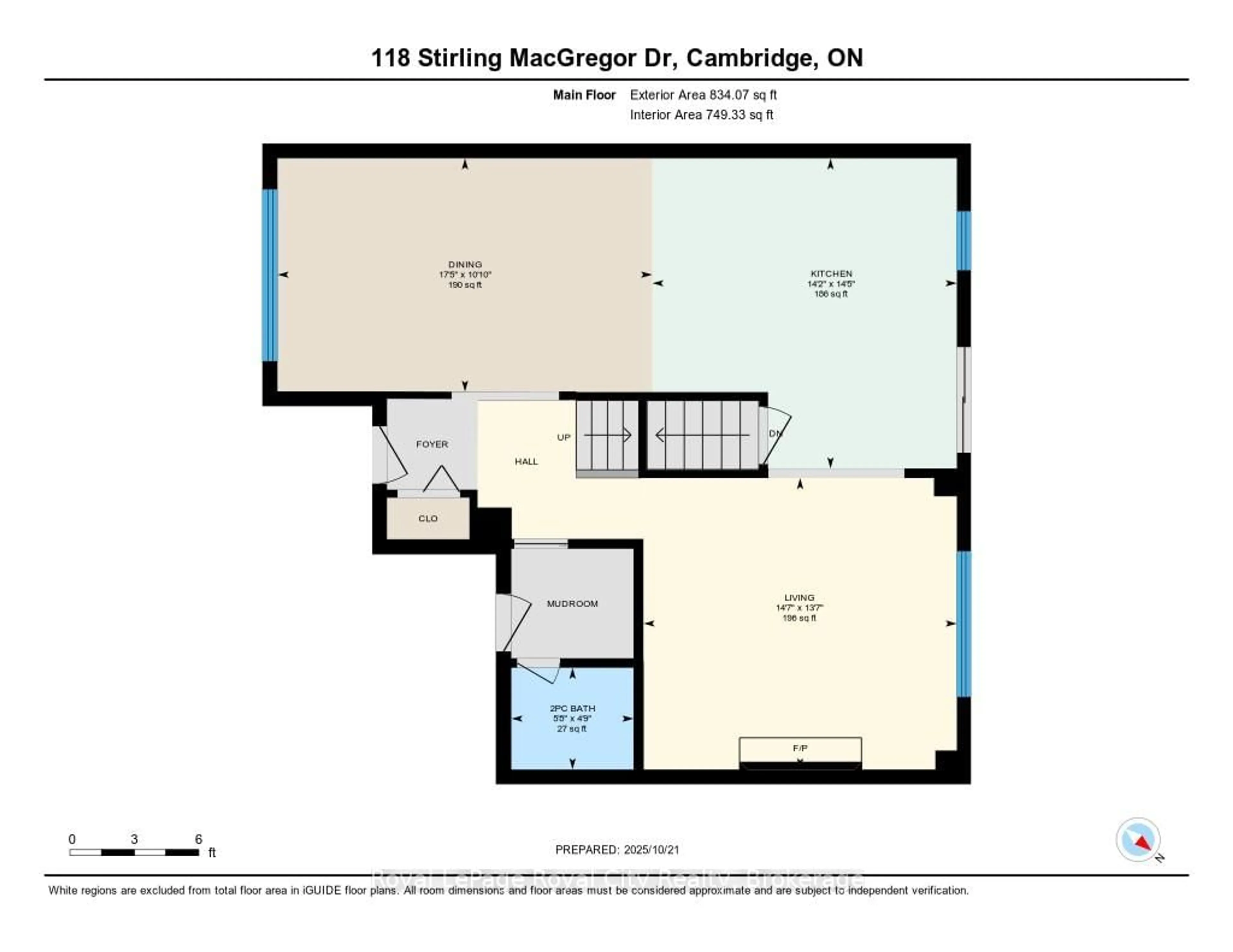 Floor plan for 118 Stirling Macgregor Dr, Cambridge Ontario N1S 4T4