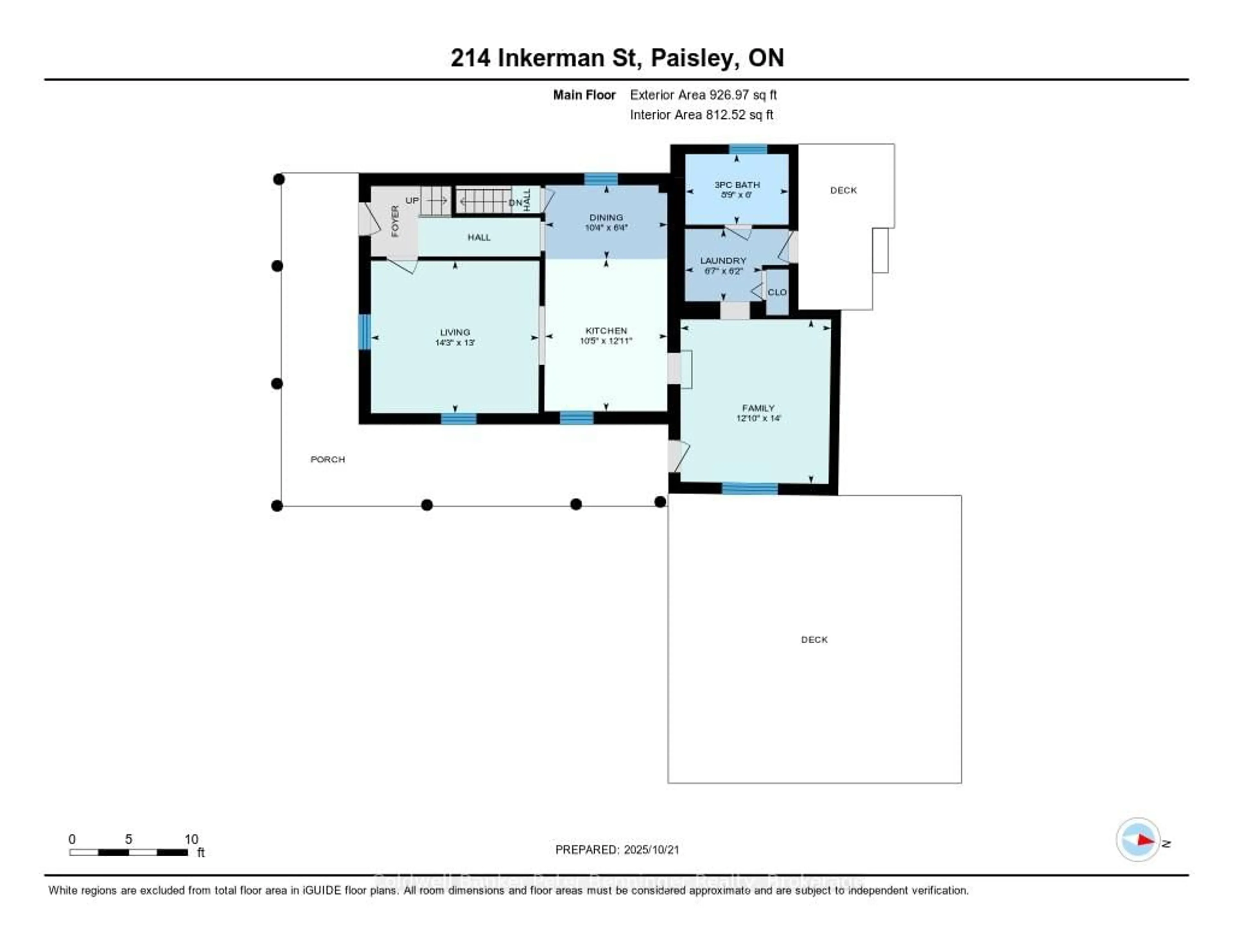 Floor plan for 214 Inkerman St, Arran-Elderslie Ontario N0G 2N0