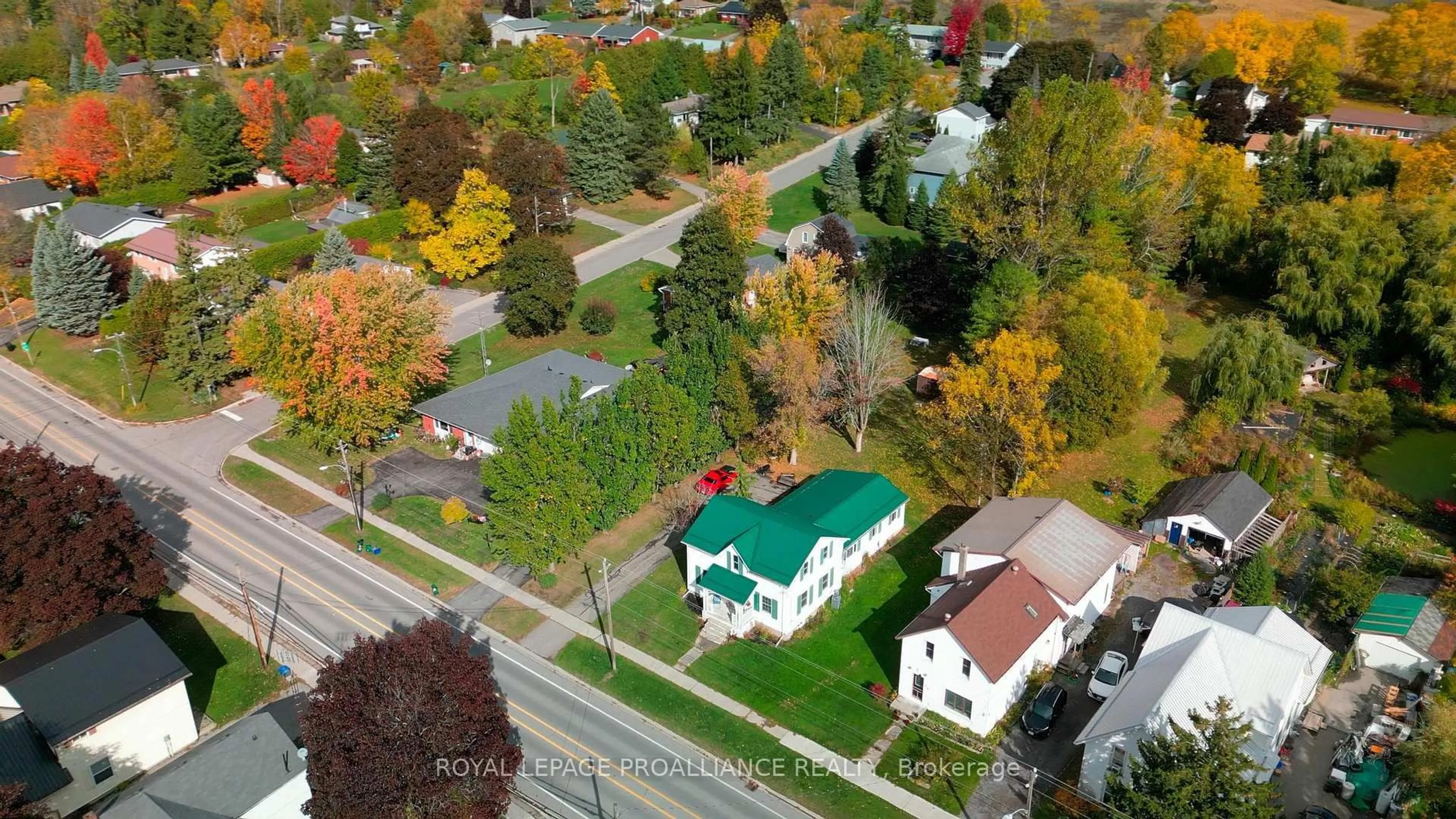 A pic from outside/outdoor area/front of a property/back of a property/a pic from drone, street for 18 Percy St, Cramahe Ontario K0K 1S0