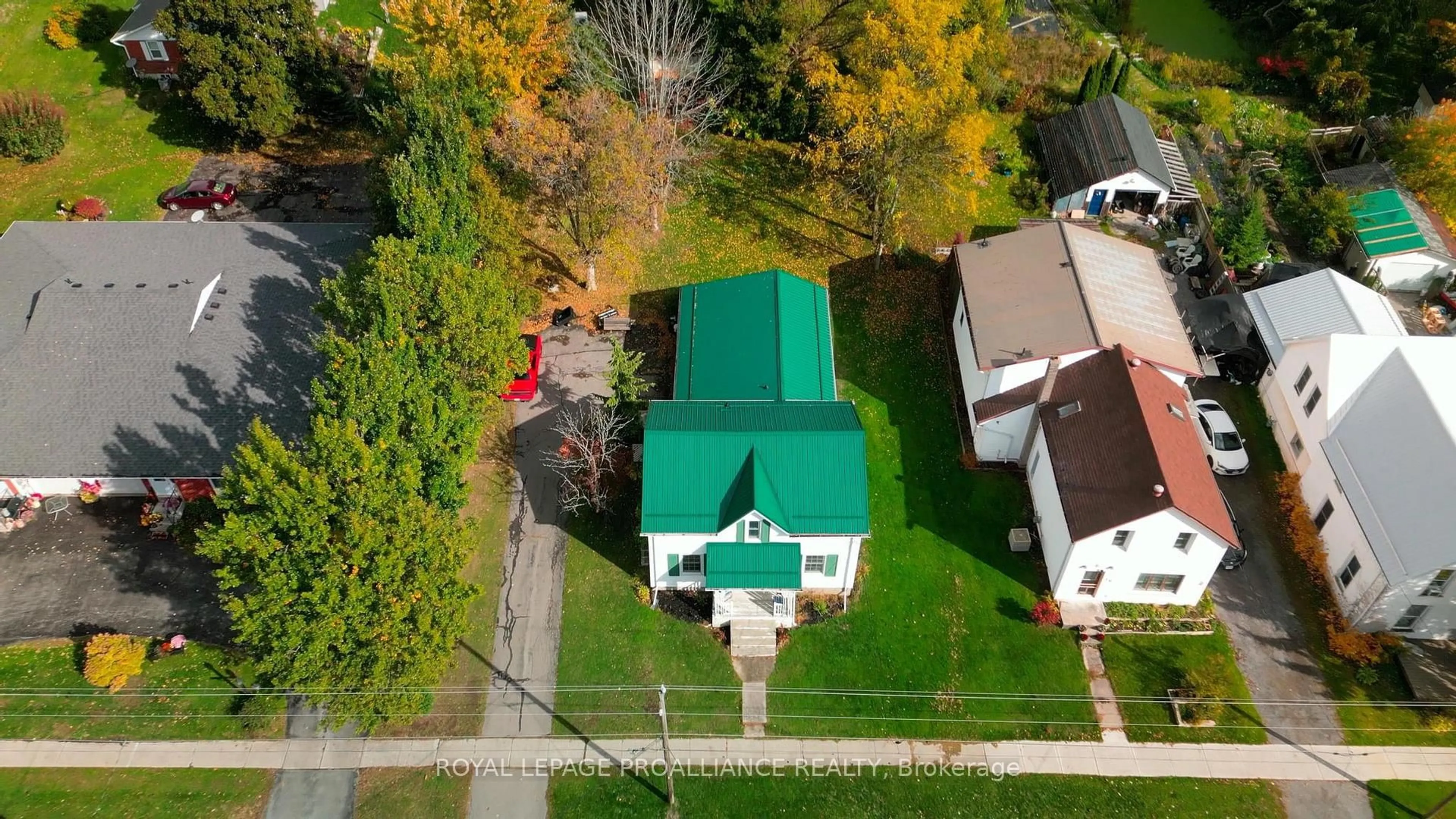 A pic from outside/outdoor area/front of a property/back of a property/a pic from drone, street for 18 Percy St, Cramahe Ontario K0K 1S0