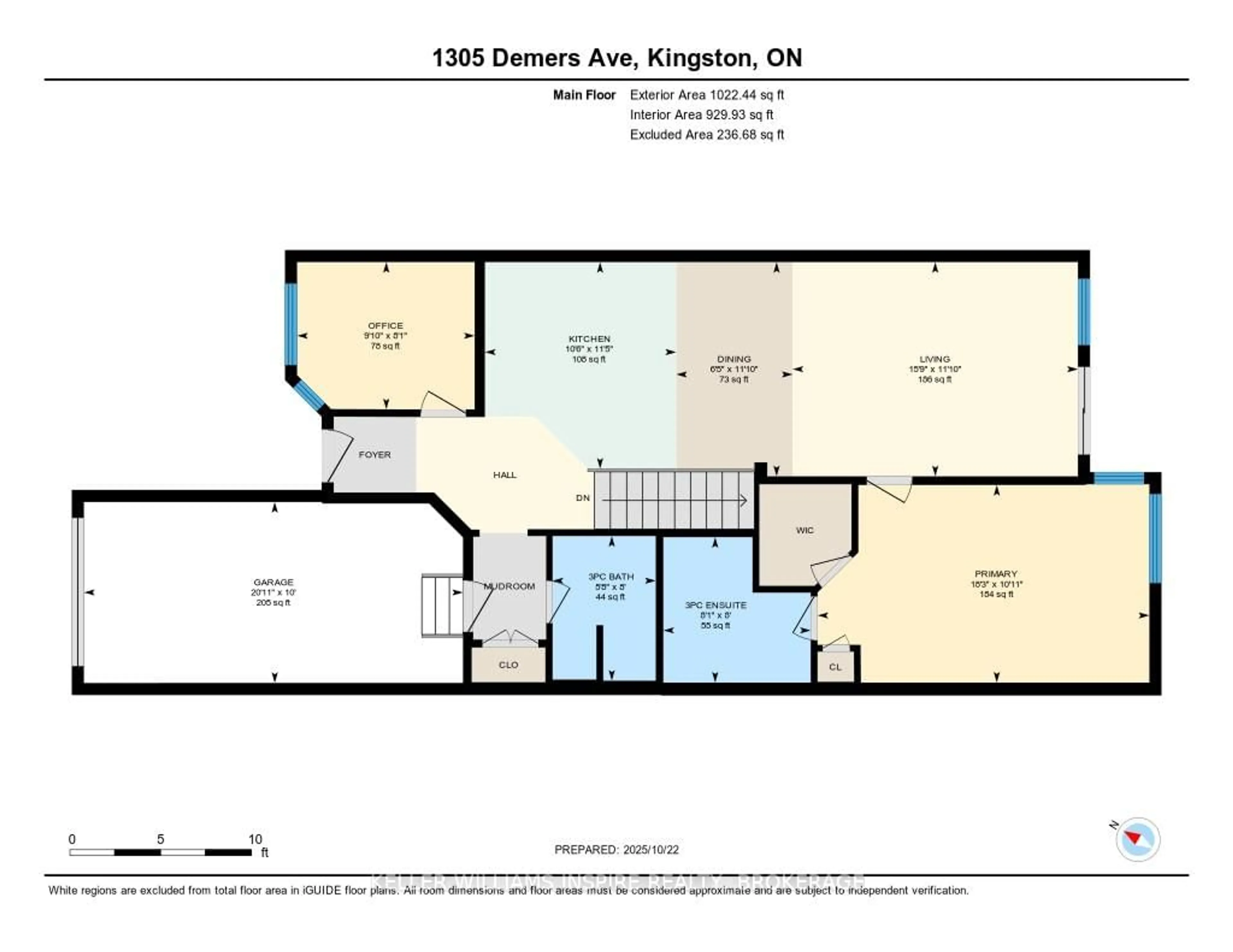Floor plan for 1305 Demers Ave, Kingston Ontario K7M 0H6