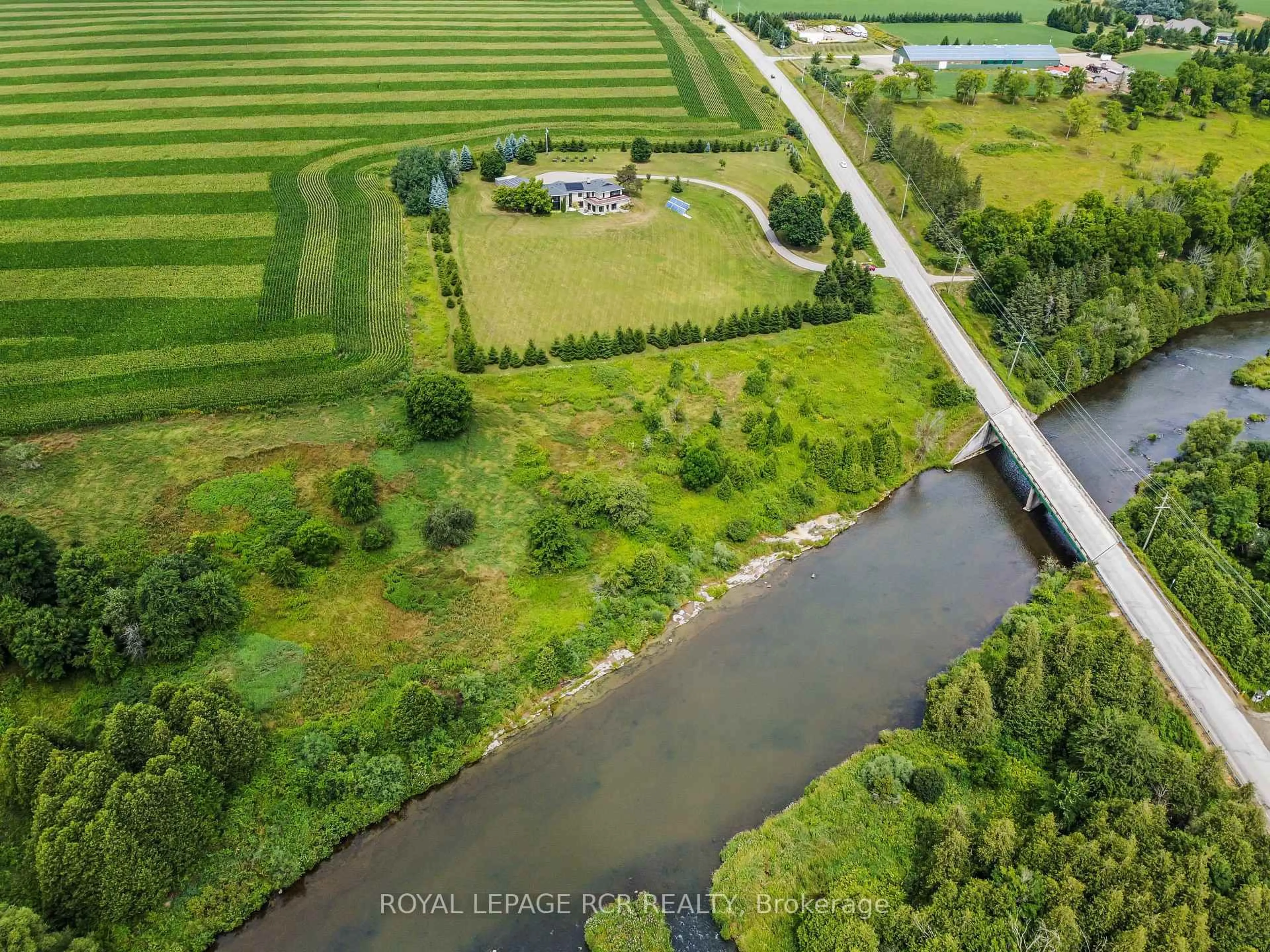 A pic from outside/outdoor area/front of a property/back of a property/a pic from drone, water/lake/river/ocean view for 6398 Second Line, Centre Wellington Ontario N1M 2W4