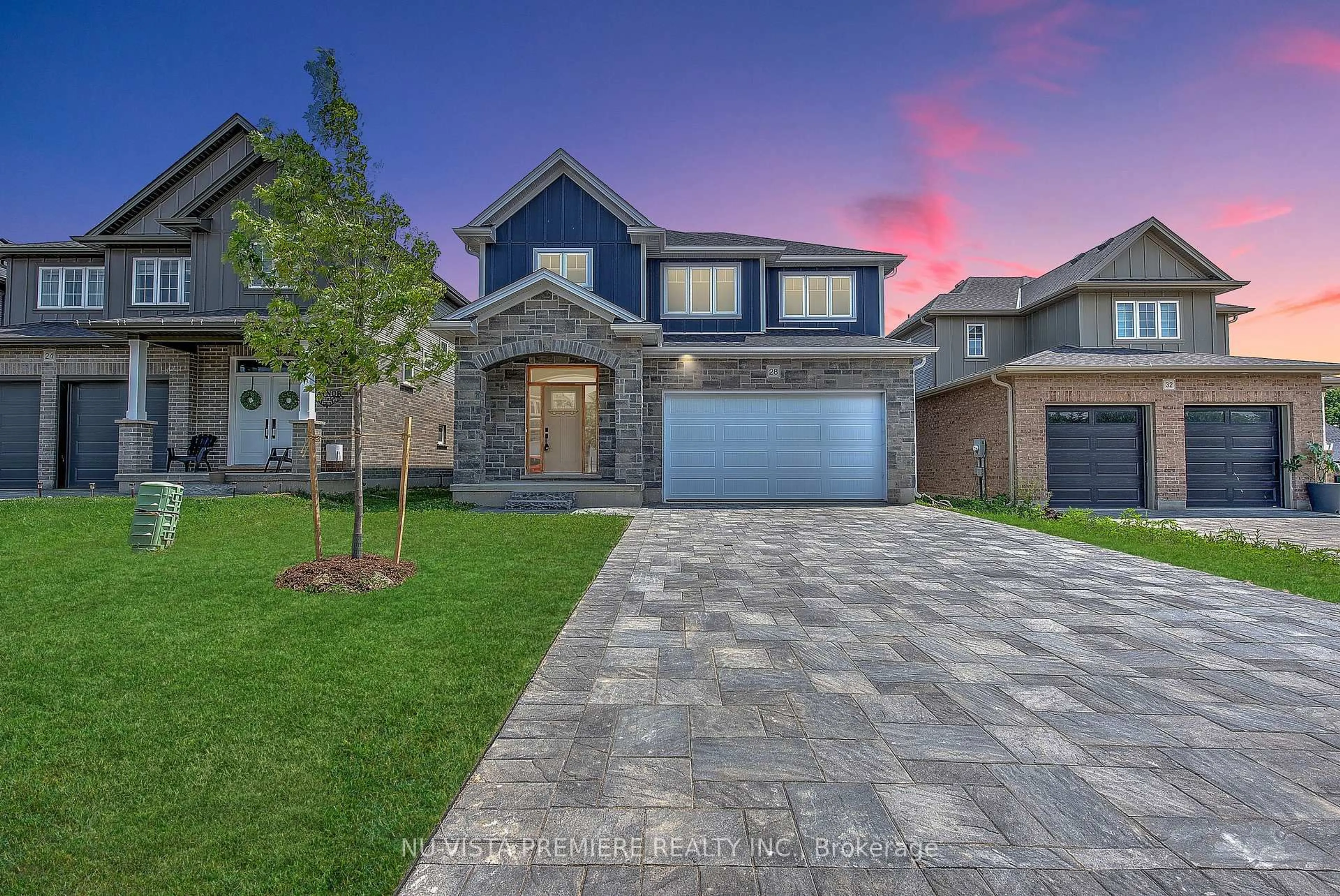 Home with brick exterior material, street for 28 Basil Cres, Middlesex Centre Ontario N0M 2A0