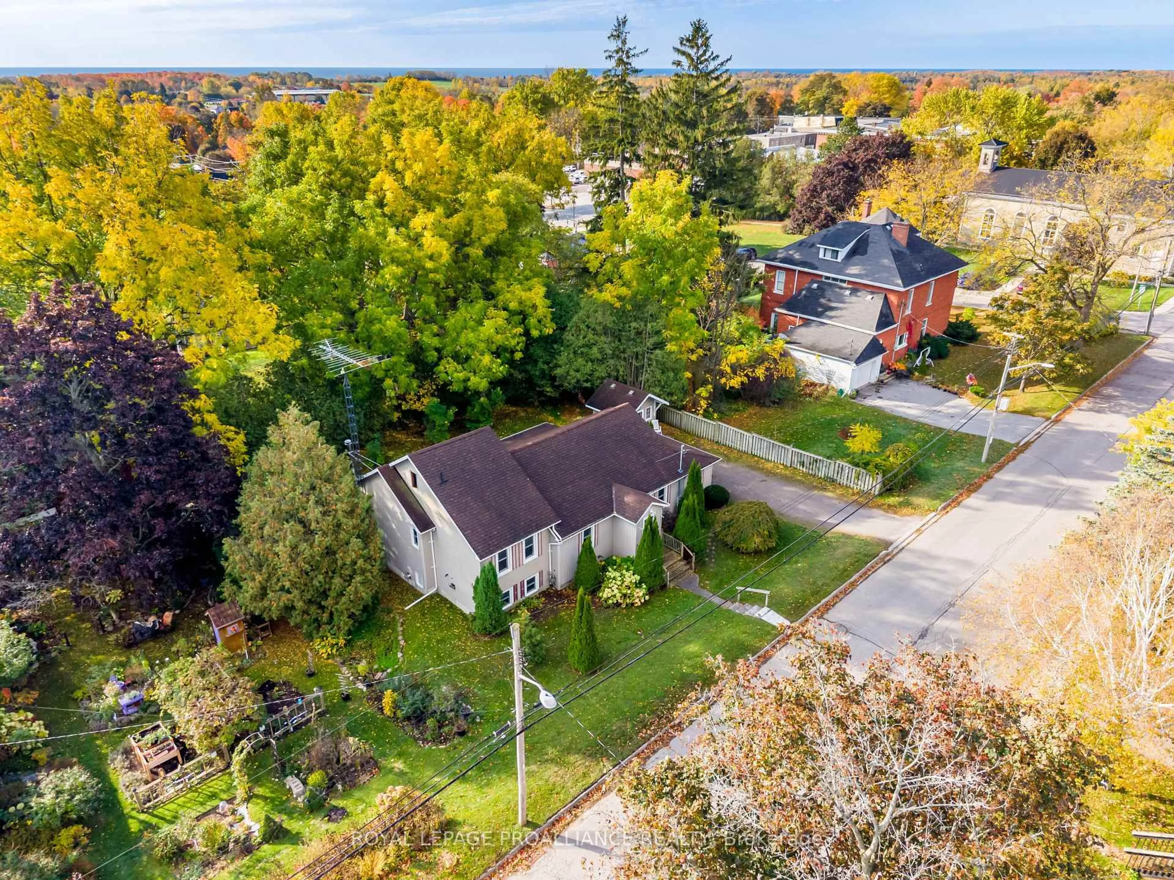 A pic from outside/outdoor area/front of a property/back of a property/a pic from drone, street for 22 Church St, Cramahe Ontario K0K 1S0