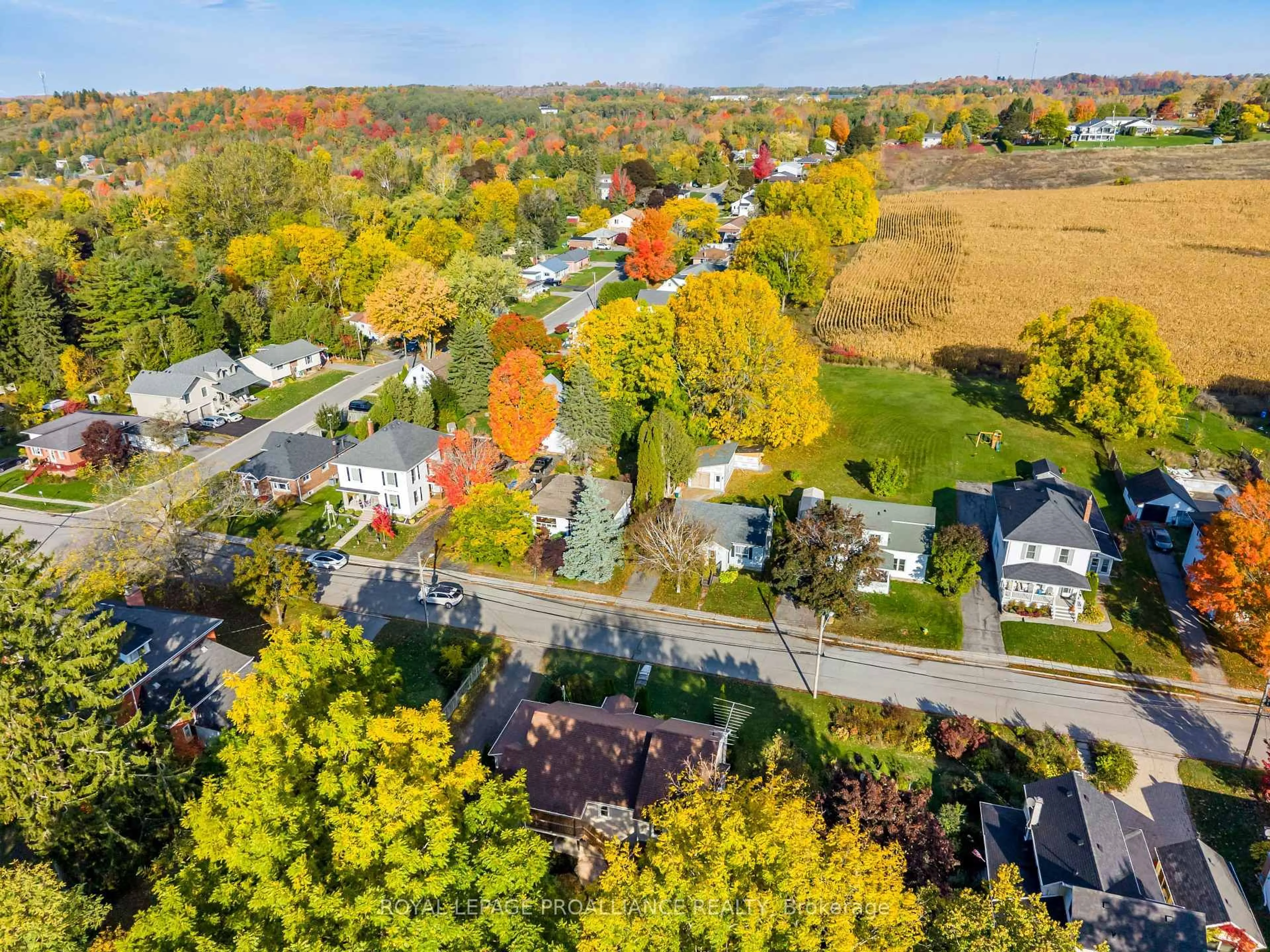 A pic from outside/outdoor area/front of a property/back of a property/a pic from drone, street for 22 Church St, Cramahe Ontario K0K 1S0