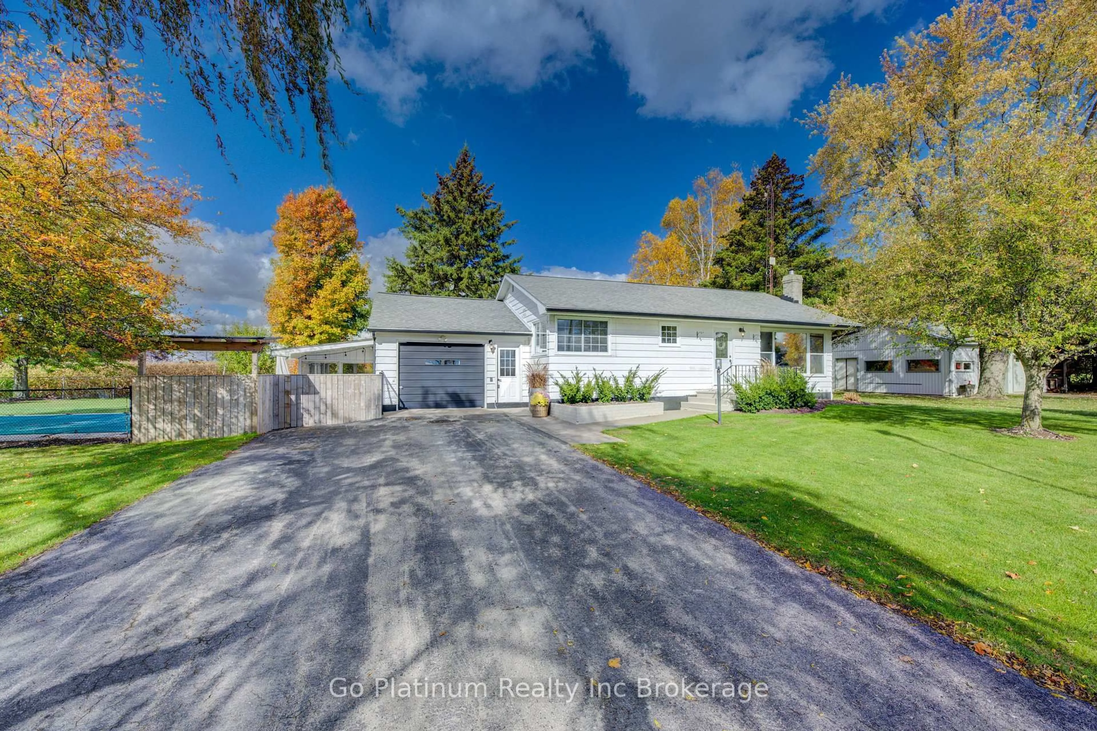 A pic from outside/outdoor area/front of a property/back of a property/a pic from drone, street for 160 Eleventh Concession Rd, Brant Ontario N0E 1E0