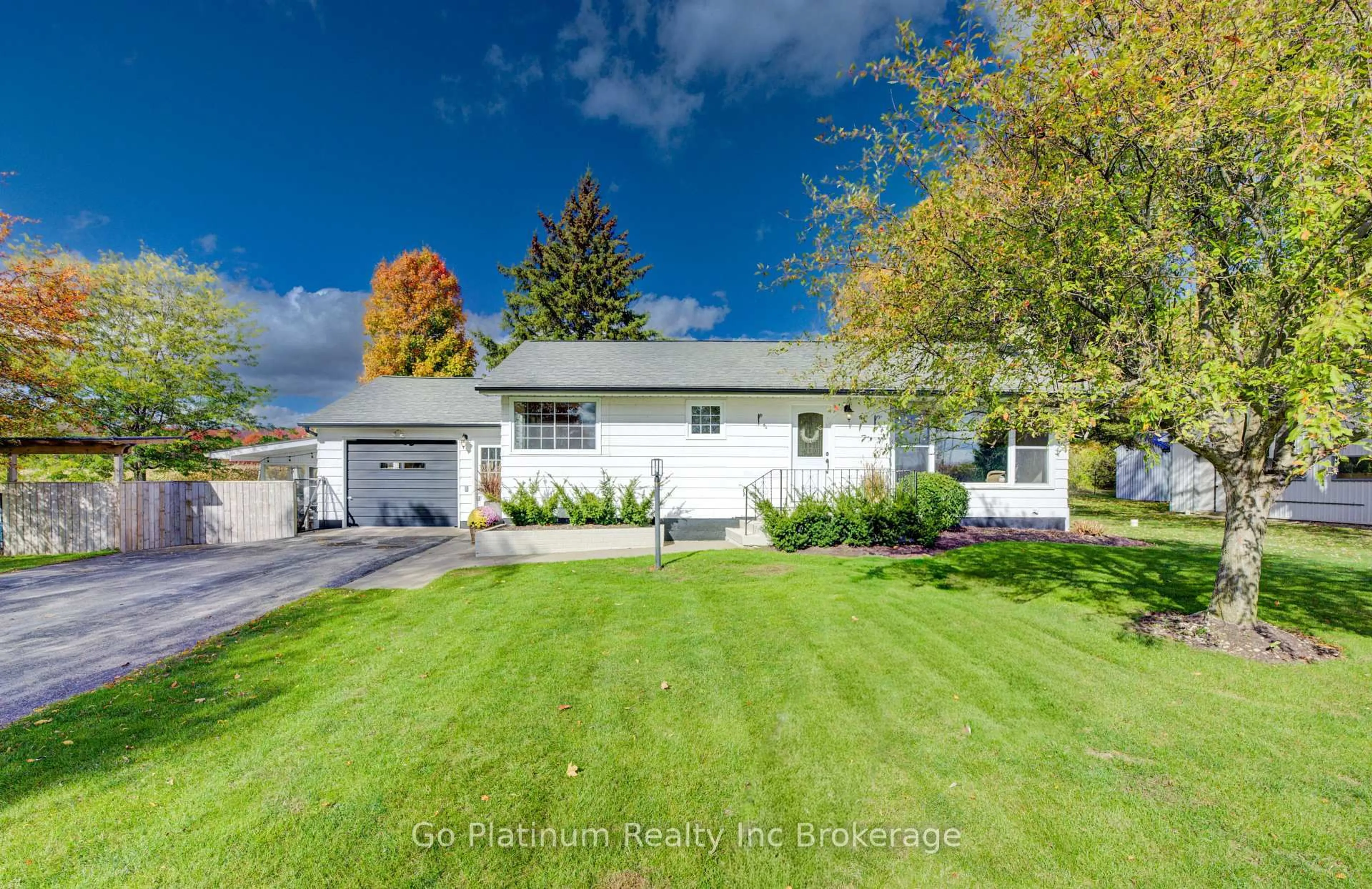 A pic from outside/outdoor area/front of a property/back of a property/a pic from drone, street for 160 Eleventh Concession Rd, Brant Ontario N0E 1E0