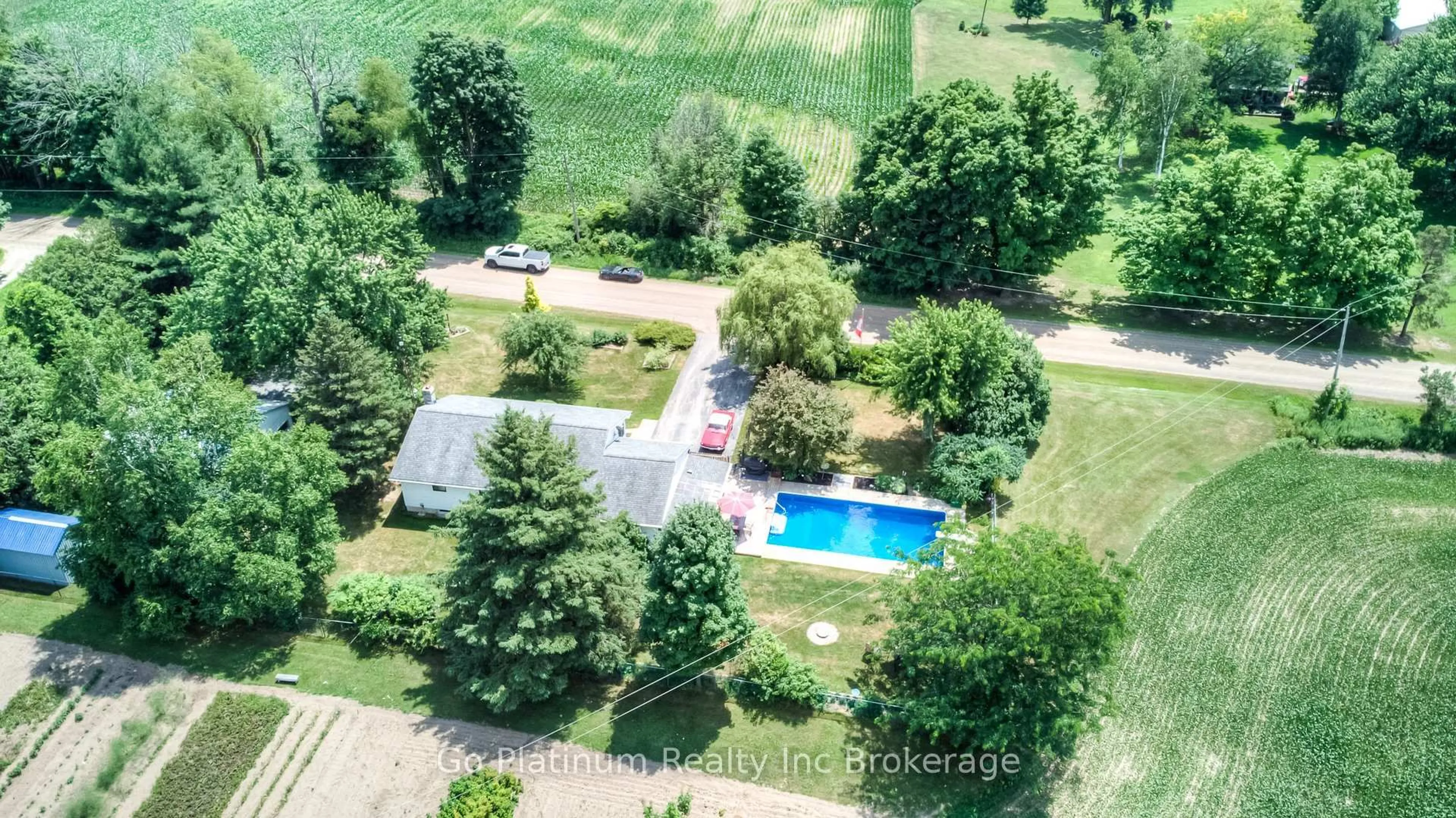 A pic from outside/outdoor area/front of a property/back of a property/a pic from drone, water/lake/river/ocean view for 160 Eleventh Concession Rd, Brant Ontario N0E 1E0
