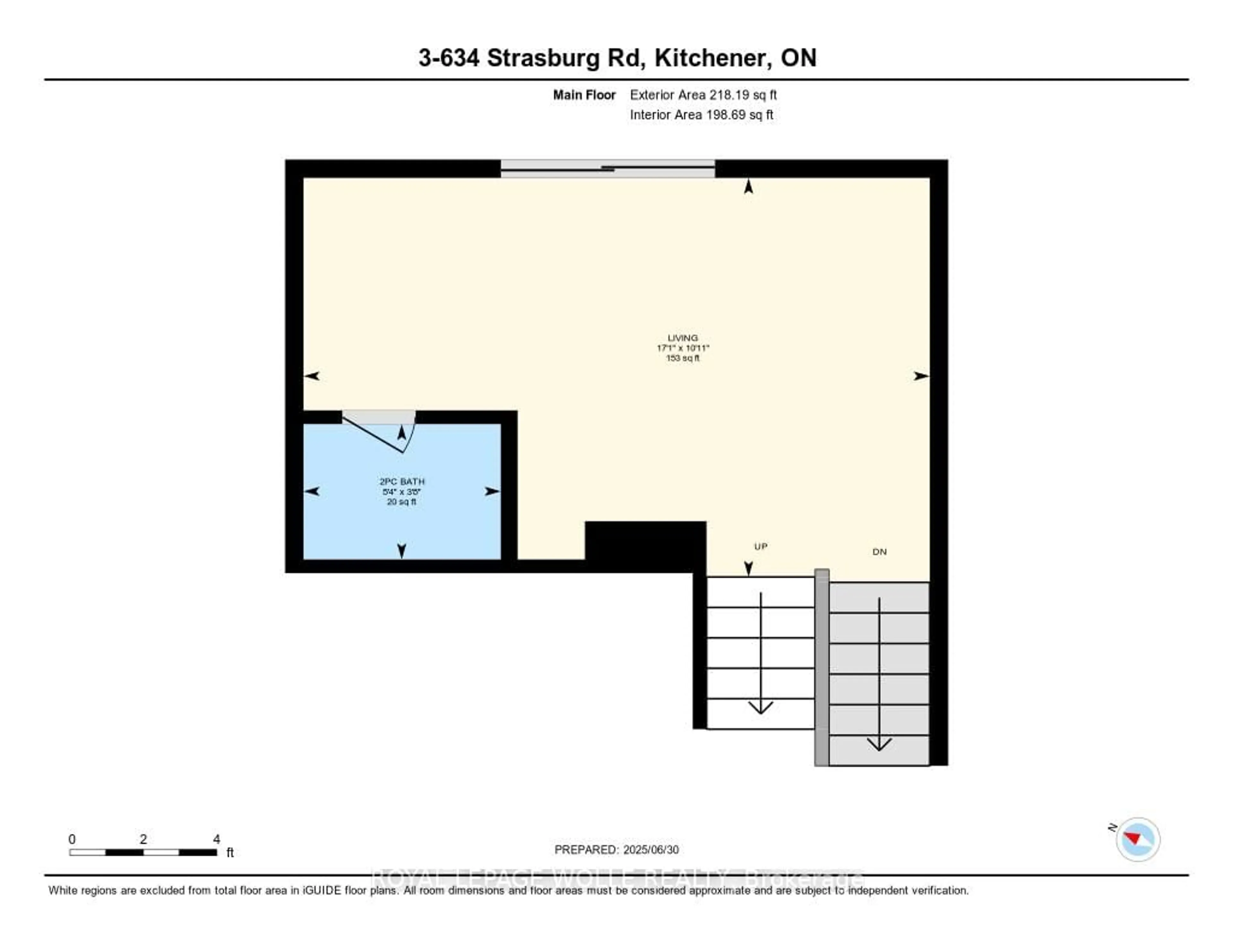 Floor plan for 634 Strasburg Rd #3, Kitchener Ontario N2E 2G8