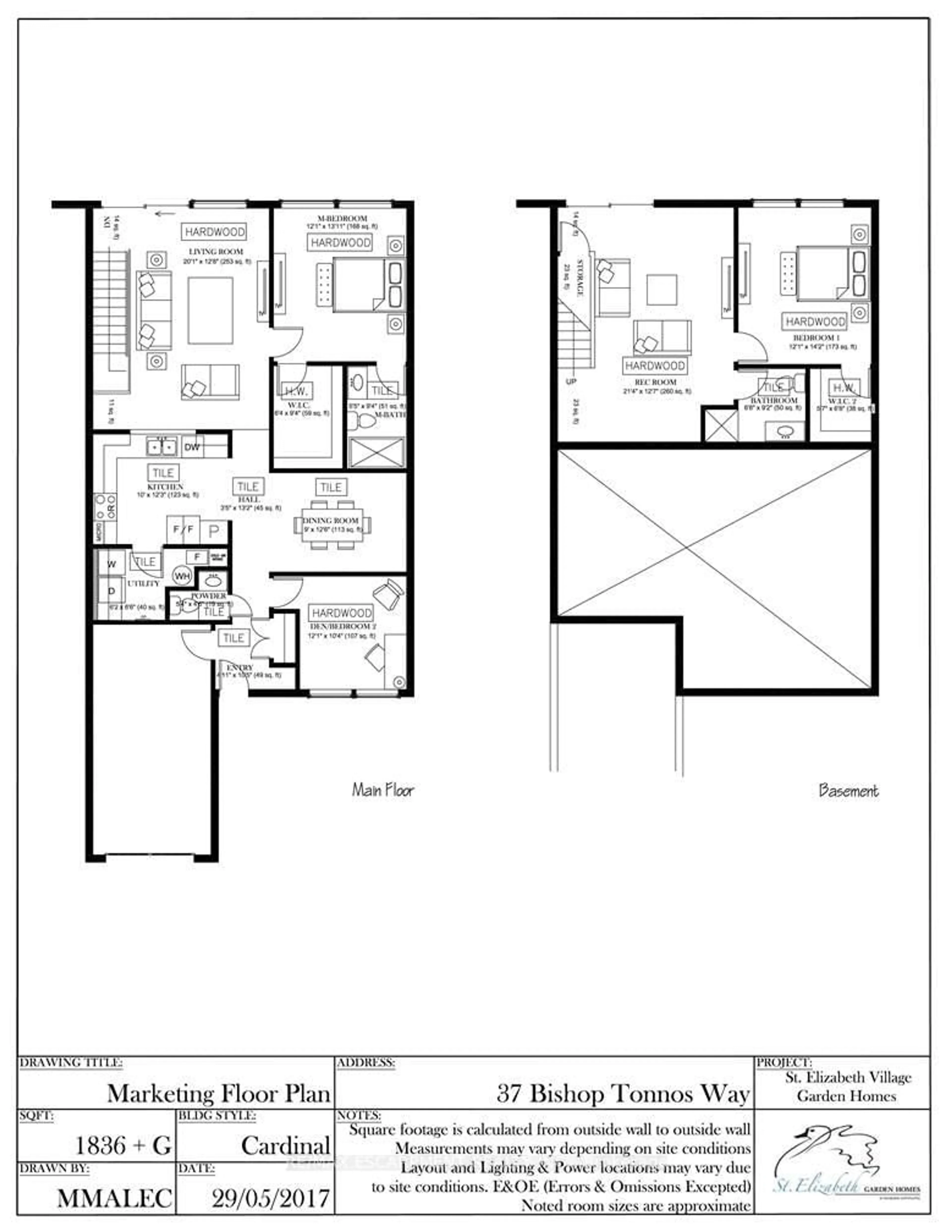 Floor plan for 37 Bishop Tonnos Way, Hamilton Ontario L9B 1T8