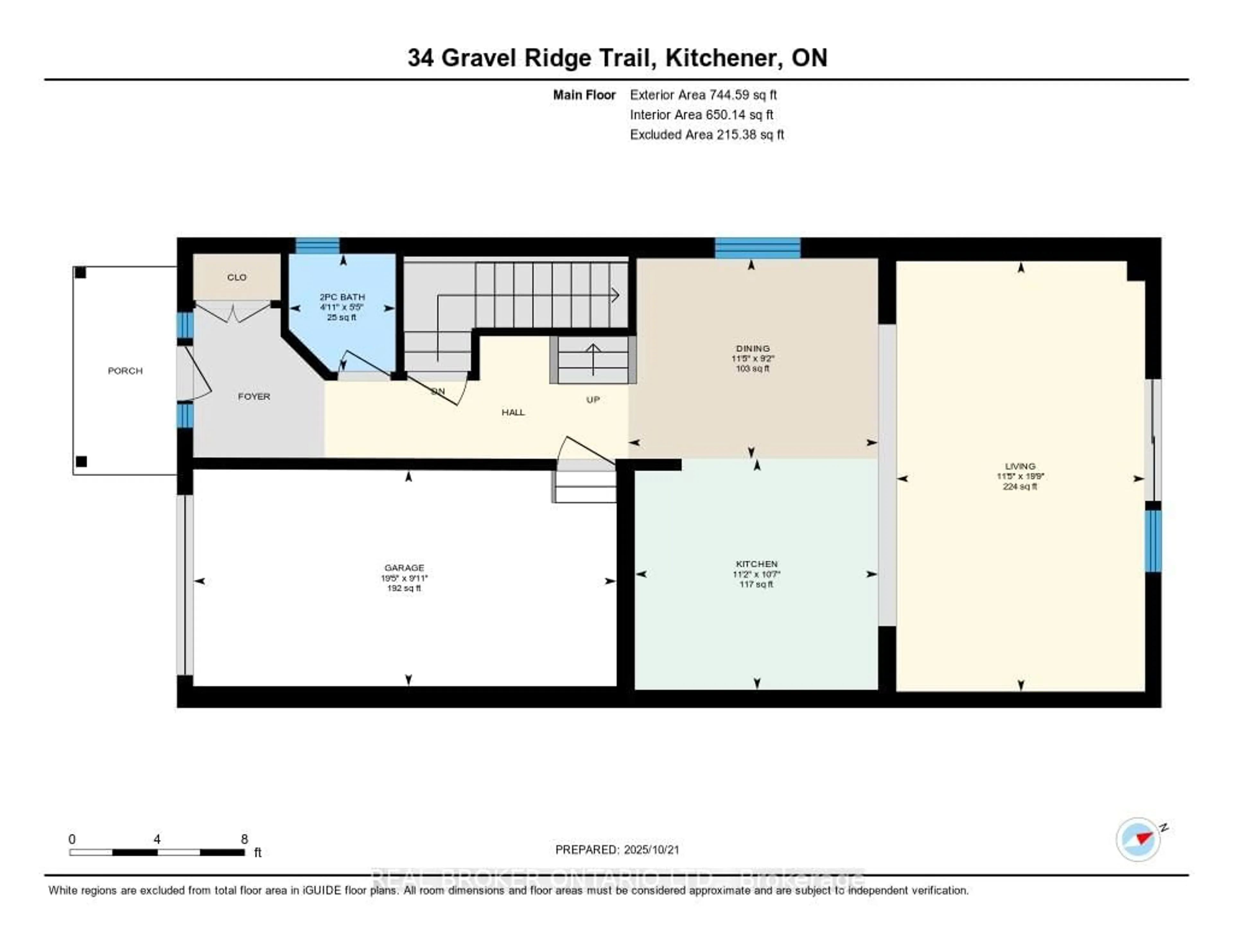 Floor plan for 34 Gravel Ridge Tr, Kitchener Ontario N2E 0B3