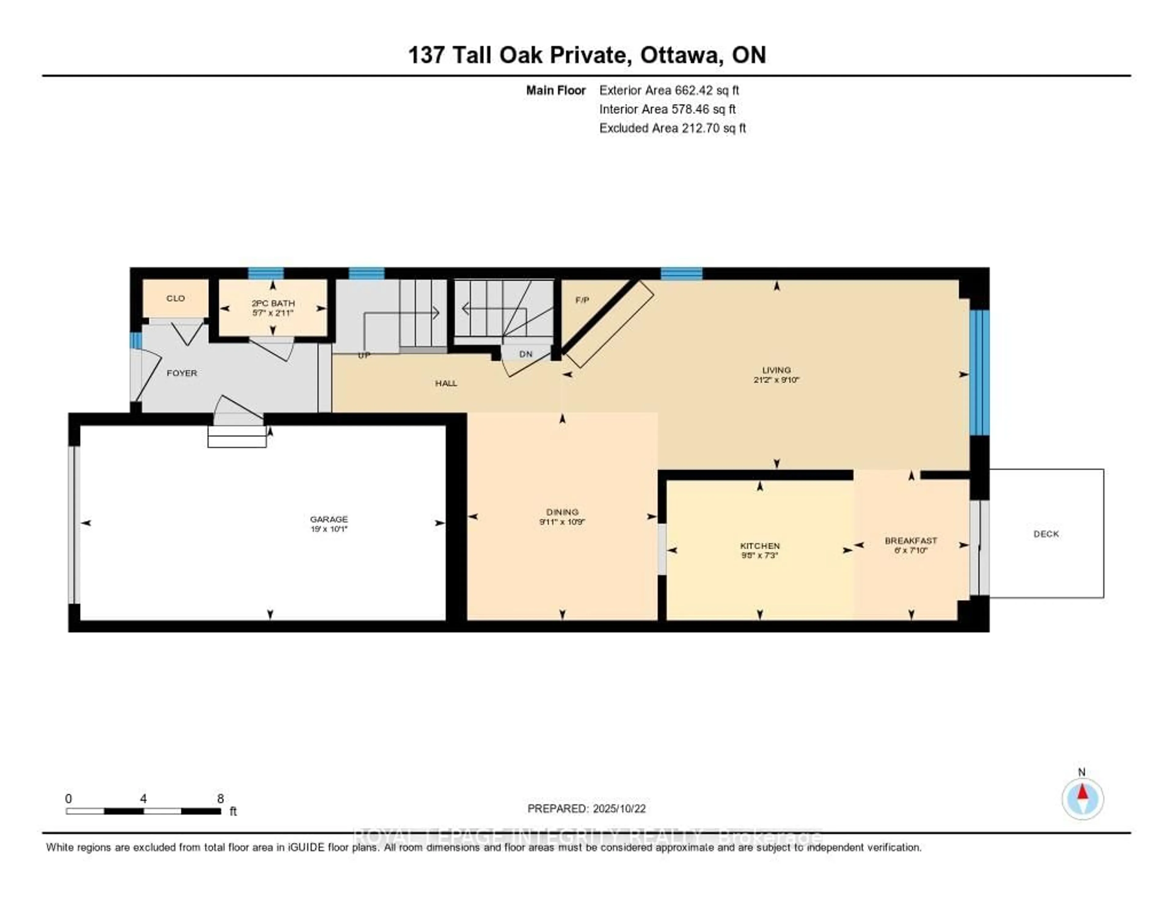 Floor plan for 137 Tall Oak Private, Ottawa Ontario K1G 6T3