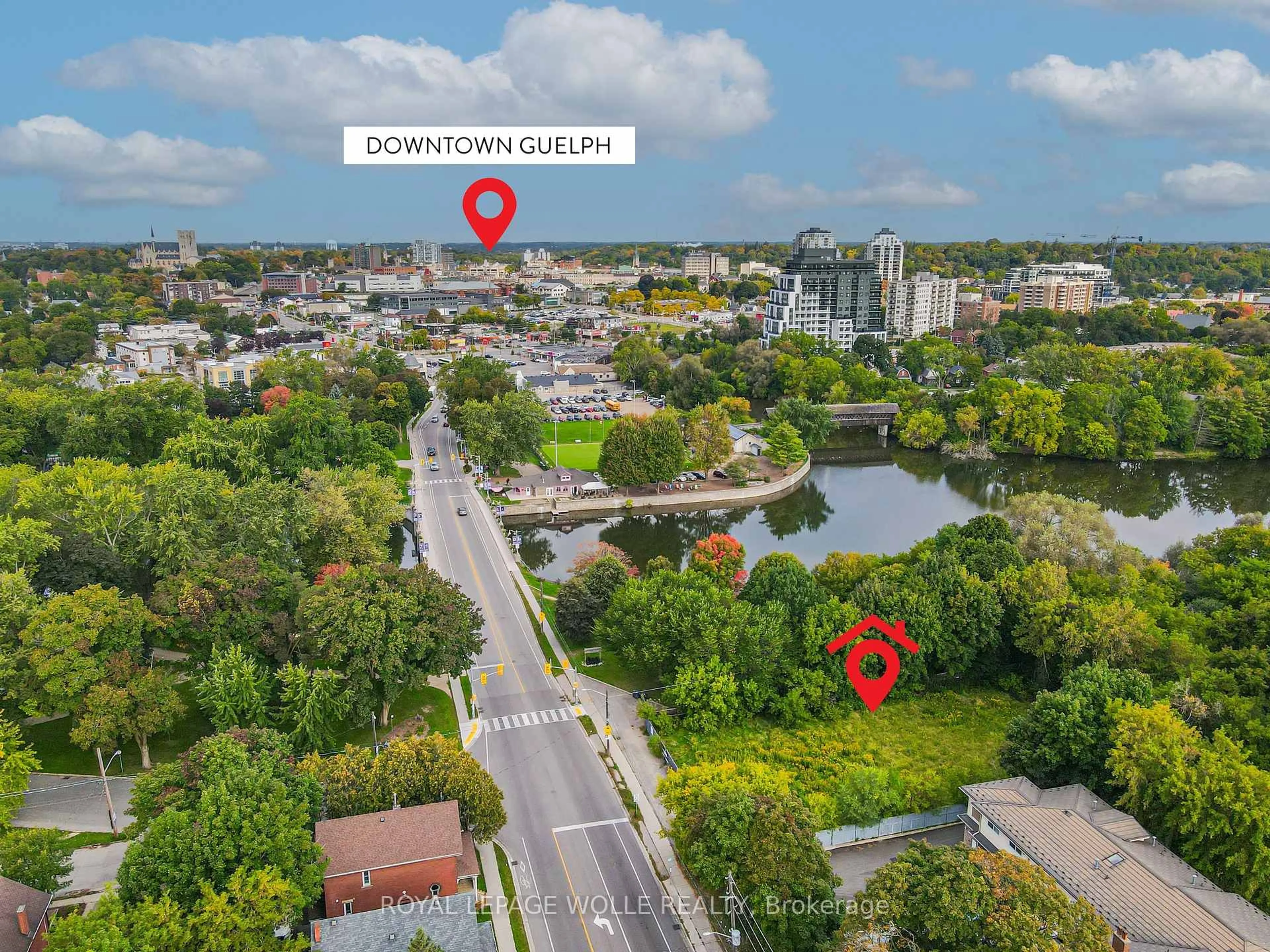 A pic from outside/outdoor area/front of a property/back of a property/a pic from drone, unknown for 180 Gordon St #7, Guelph Ontario N1G 1X1