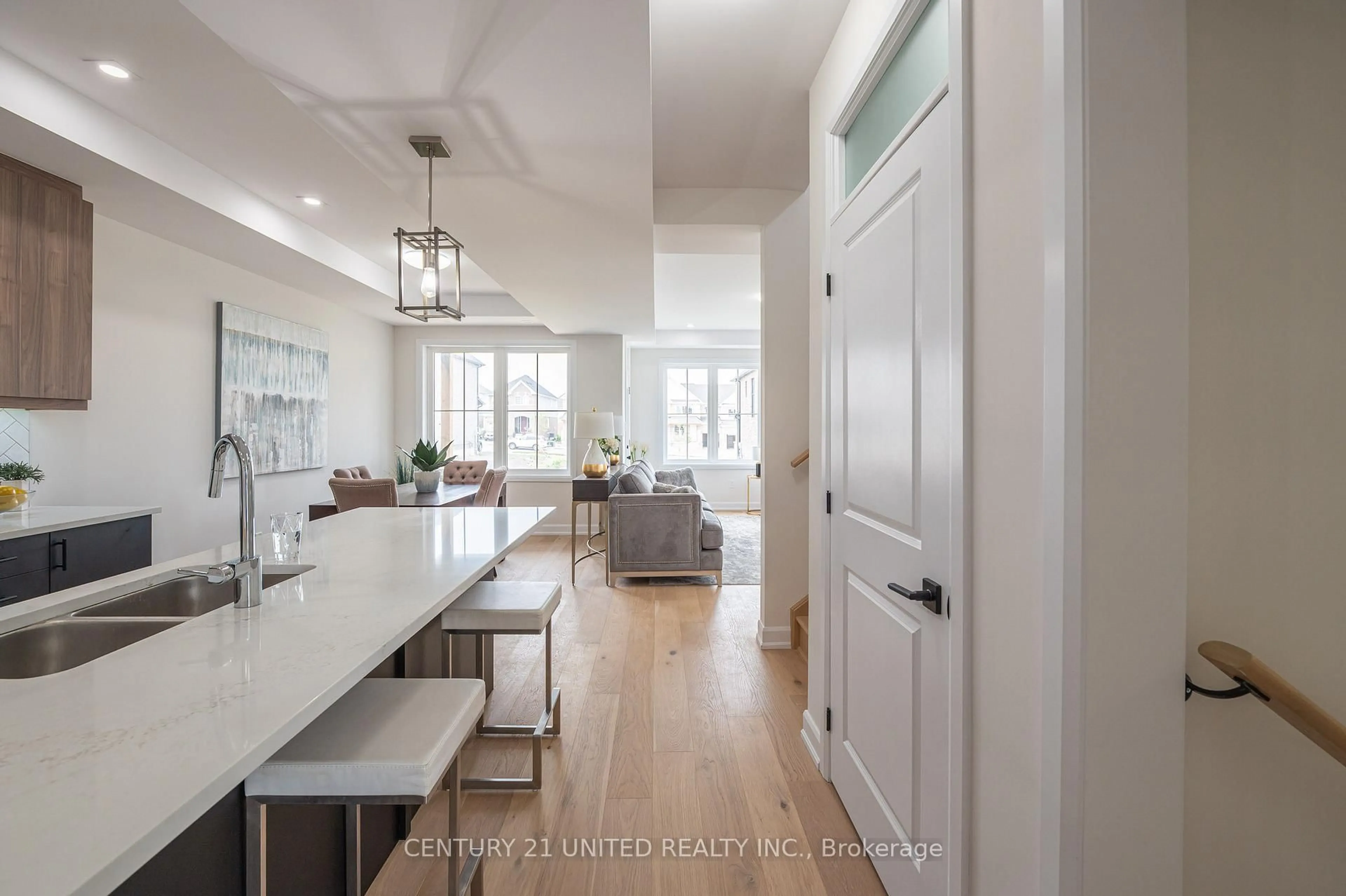 Open concept kitchen, ceramic/tile floor for 303 Mullighan Gdns, Peterborough Ontario K0K 0G3