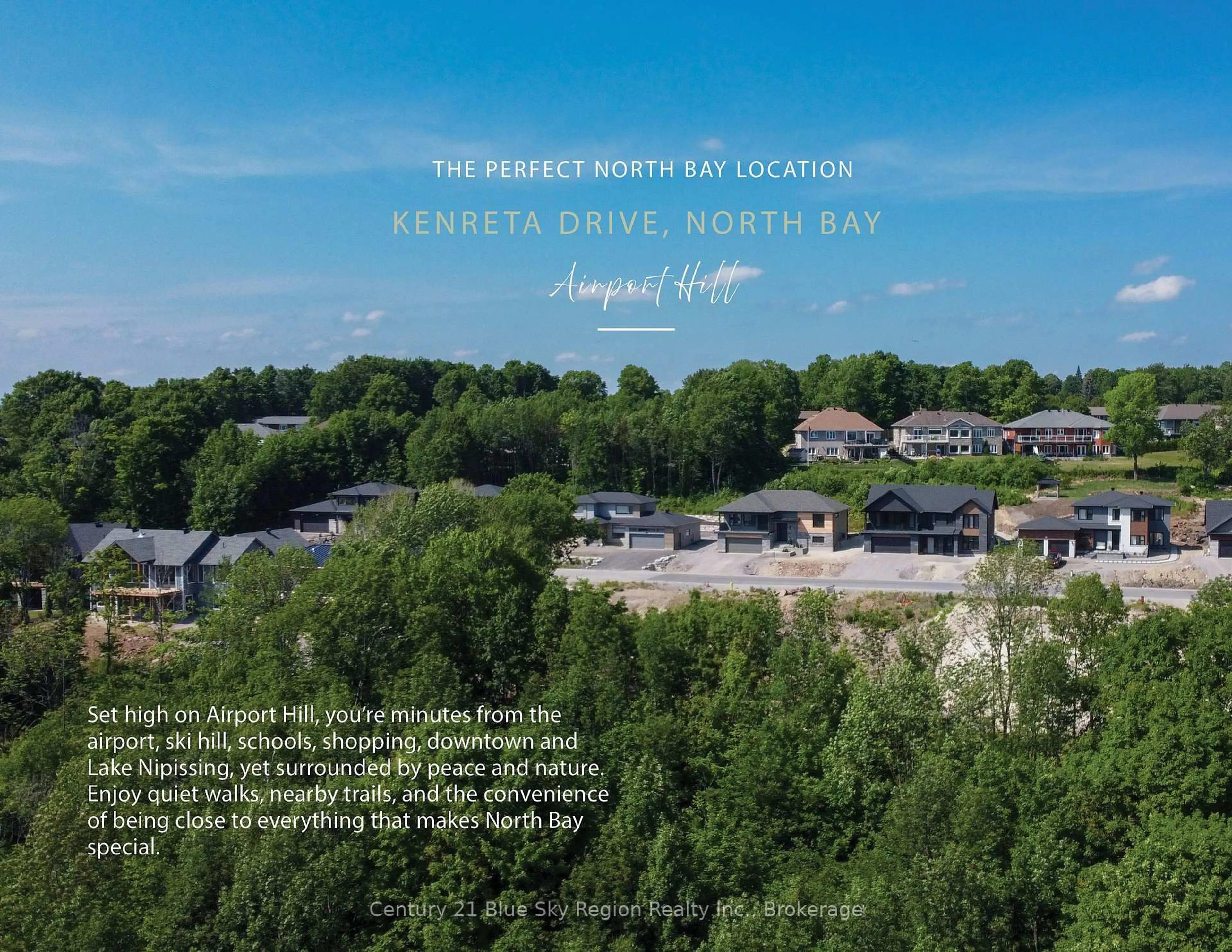 A pic from outside/outdoor area/front of a property/back of a property/a pic from drone, unknown for 40 KENRETA Dr, North Bay Ontario P1C 0A5