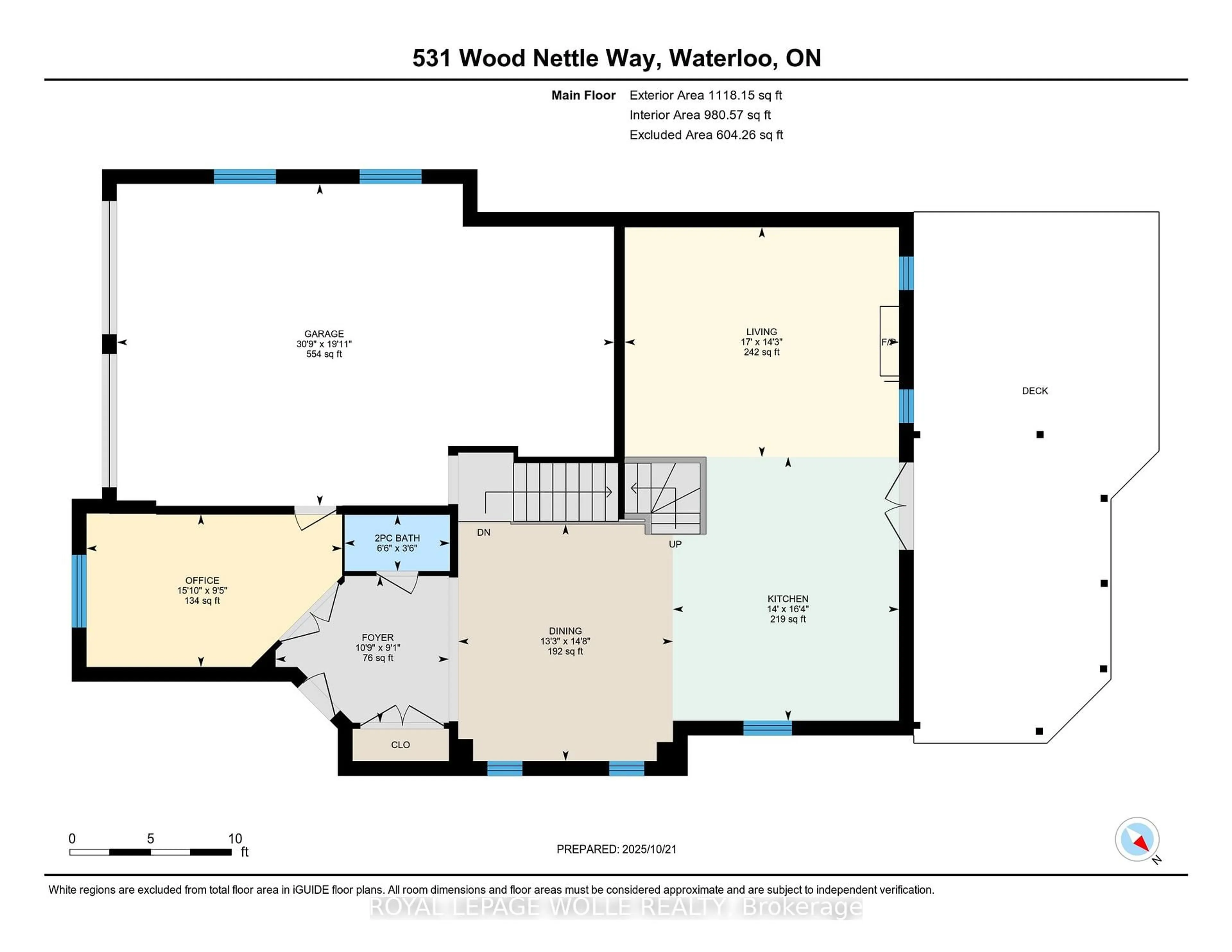 Floor plan for 531 Wood Nettle Way, Waterloo Ontario N2V 2X9