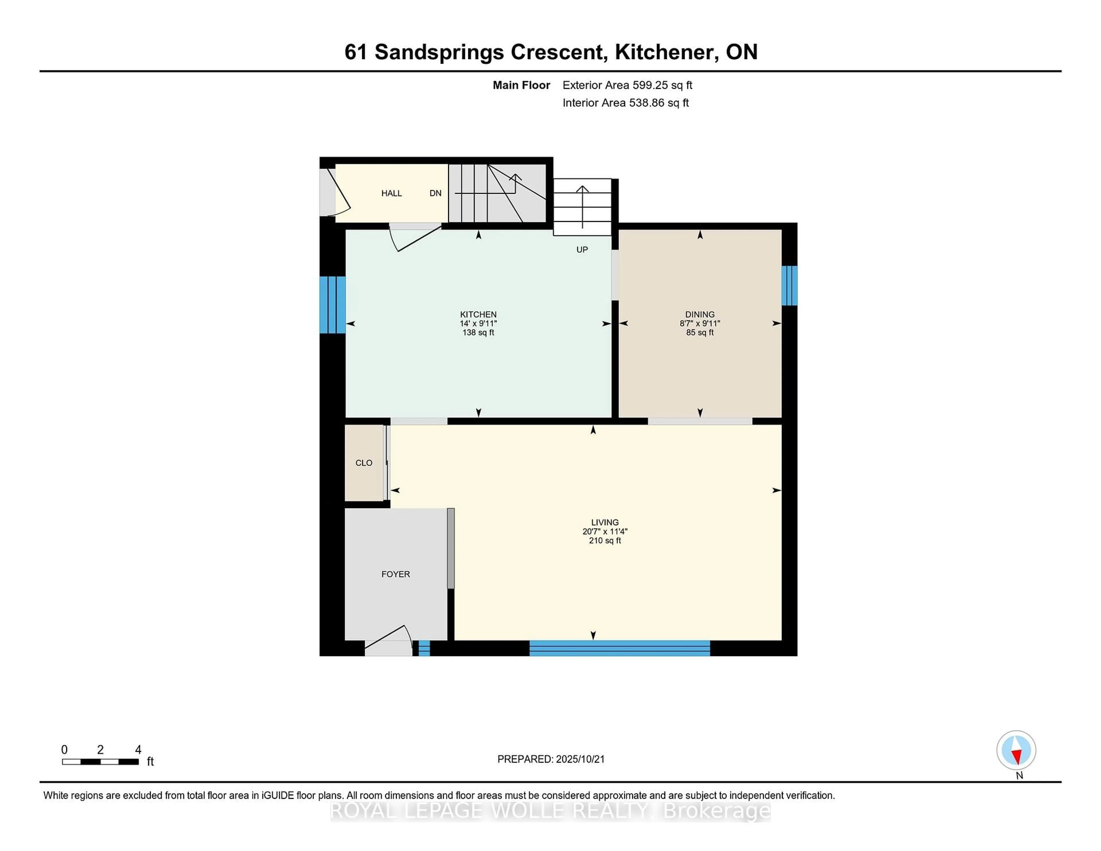 Floor plan for 61 Sandsprings Cres, Kitchener Ontario N2E 2A5