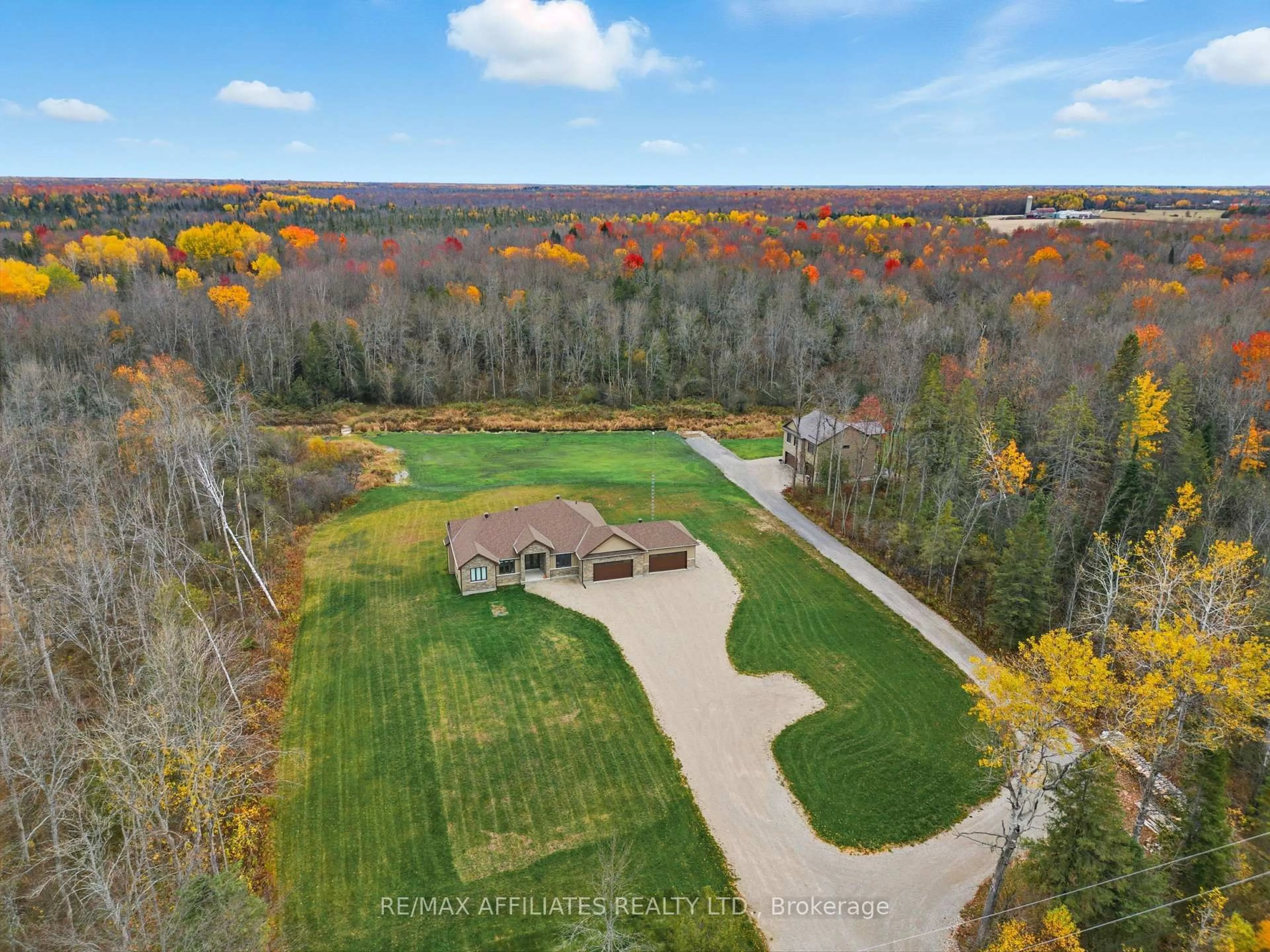 A pic from outside/outdoor area/front of a property/back of a property/a pic from drone, water/lake/river/ocean view for 665 Drummond 5b Concession, Perth Ontario K7H 3C8