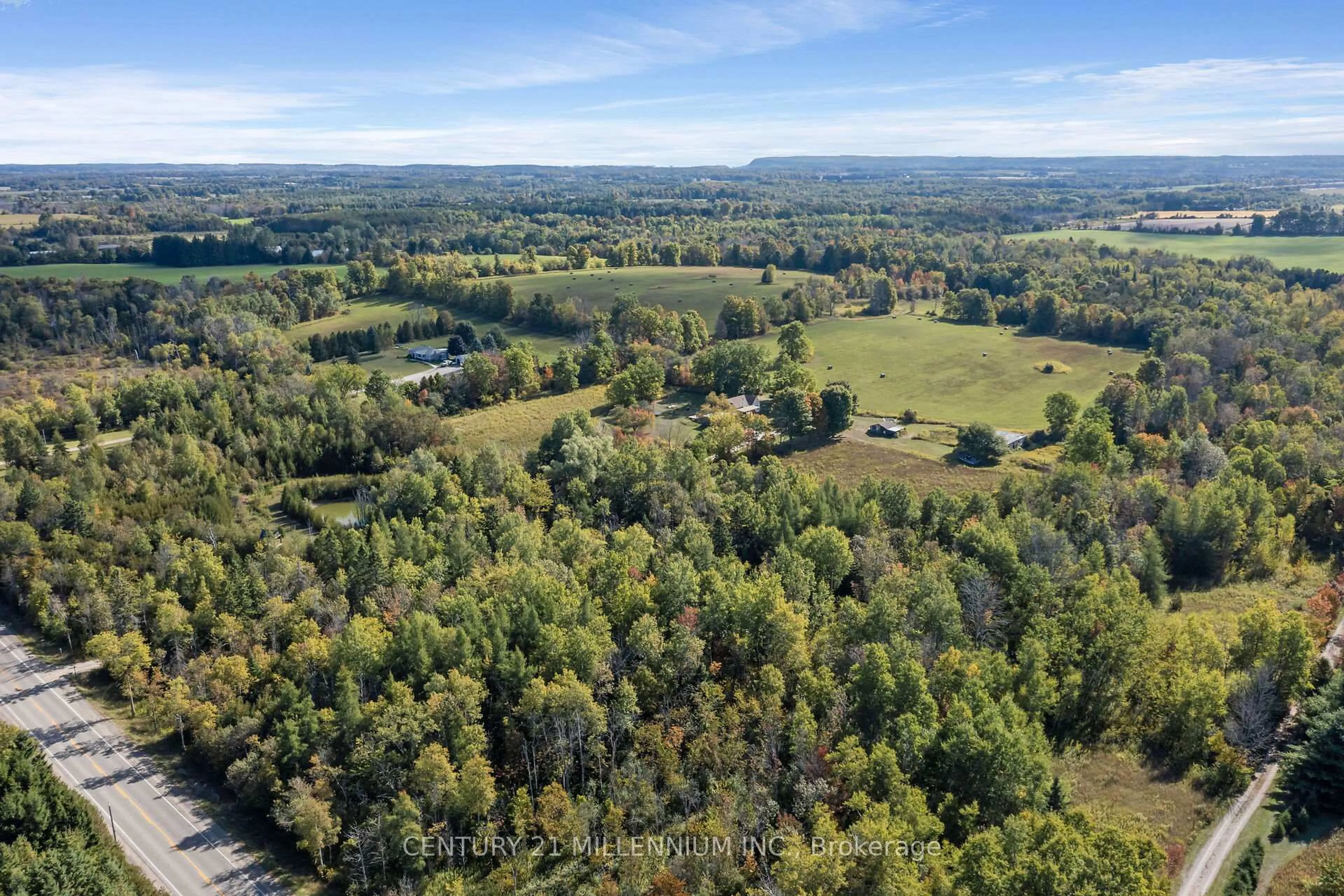 A pic from outside/outdoor area/front of a property/back of a property/a pic from drone, forest/trees view for 9639 Wellington Rd 22 Rd, Erin Ontario N0B 1T0