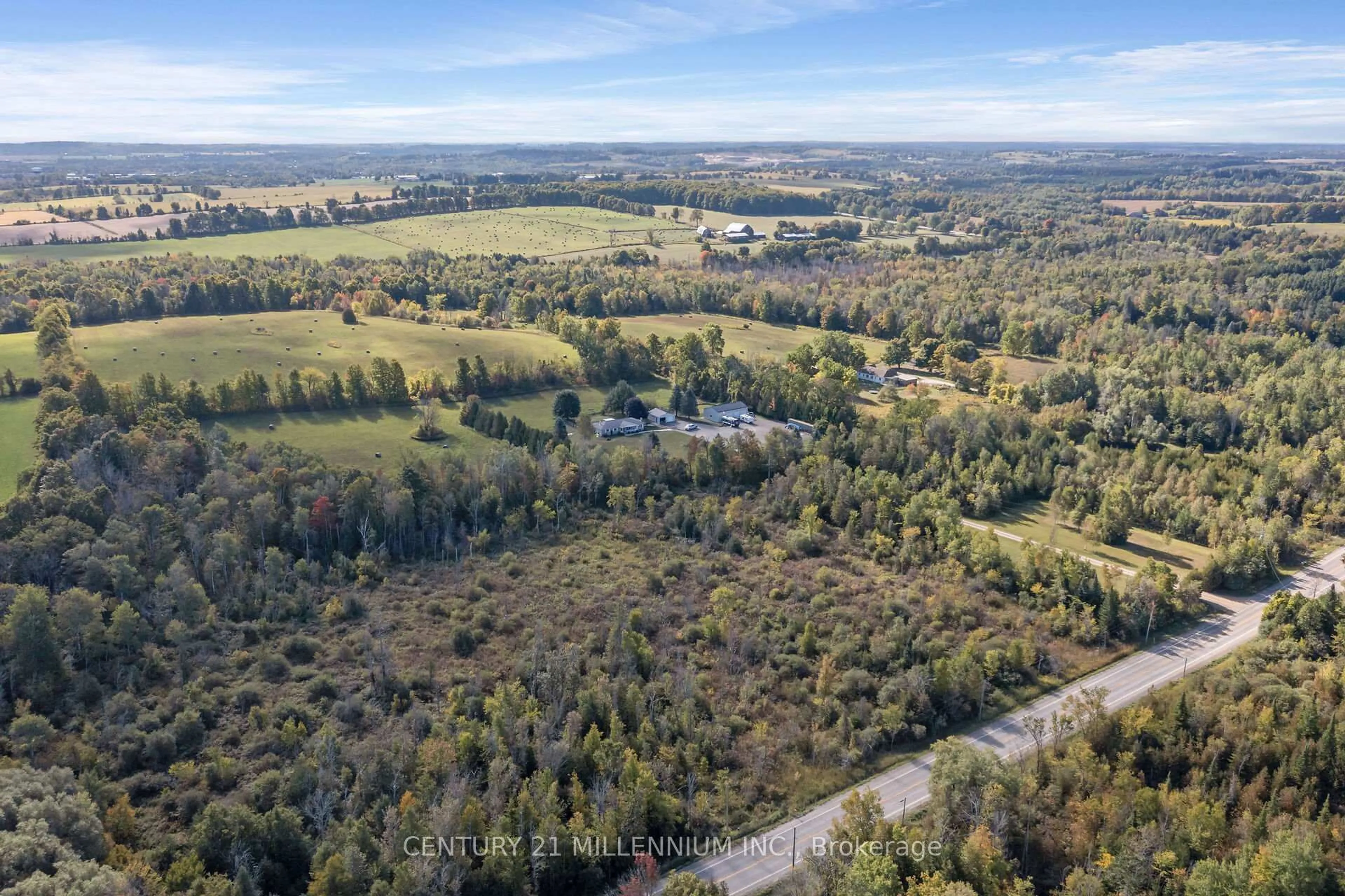 A pic from outside/outdoor area/front of a property/back of a property/a pic from drone, forest/trees view for 9639 Wellington Rd 22 Rd, Erin Ontario N0B 1T0