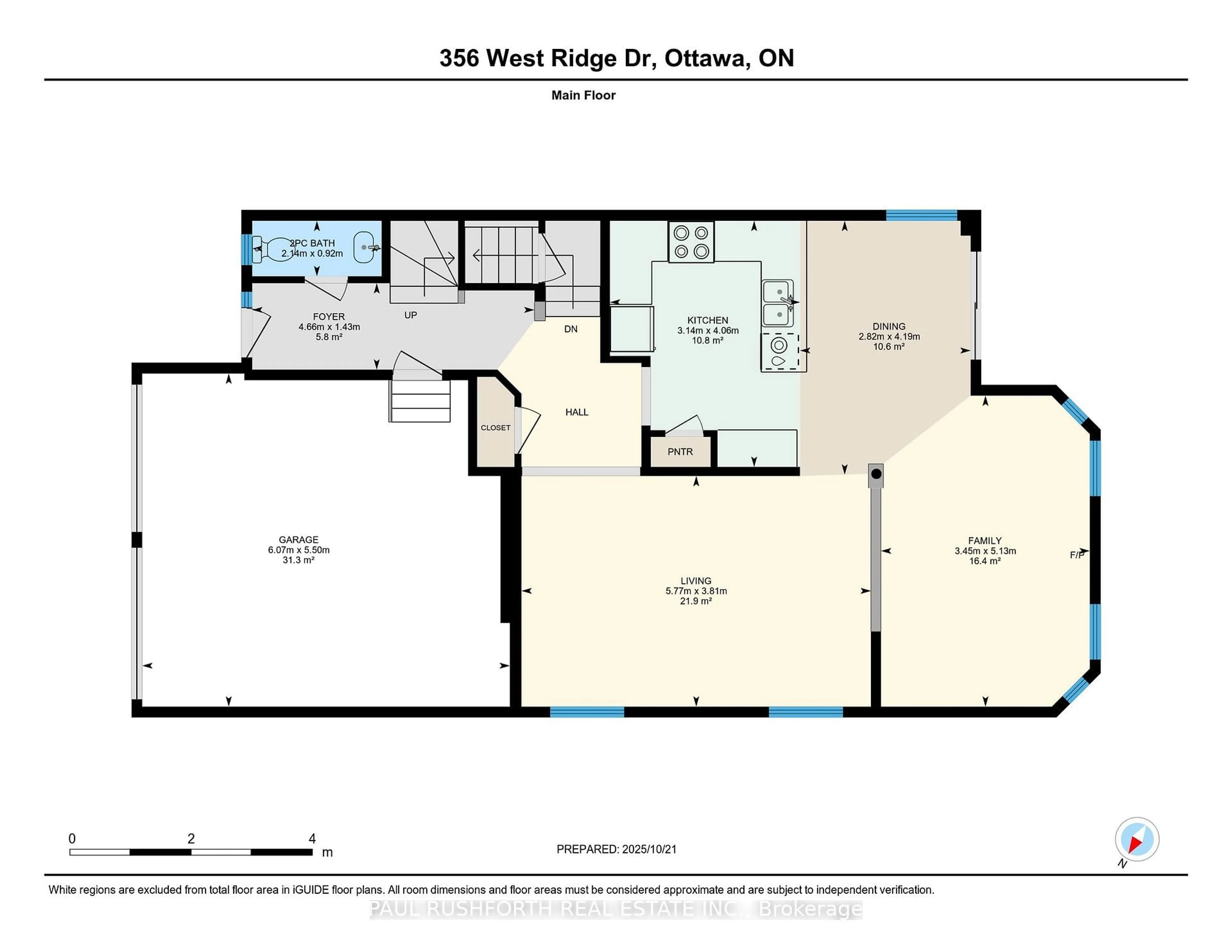 Floor plan for 356 West Ridge Dr, Stittsville Ontario K2S 2G8