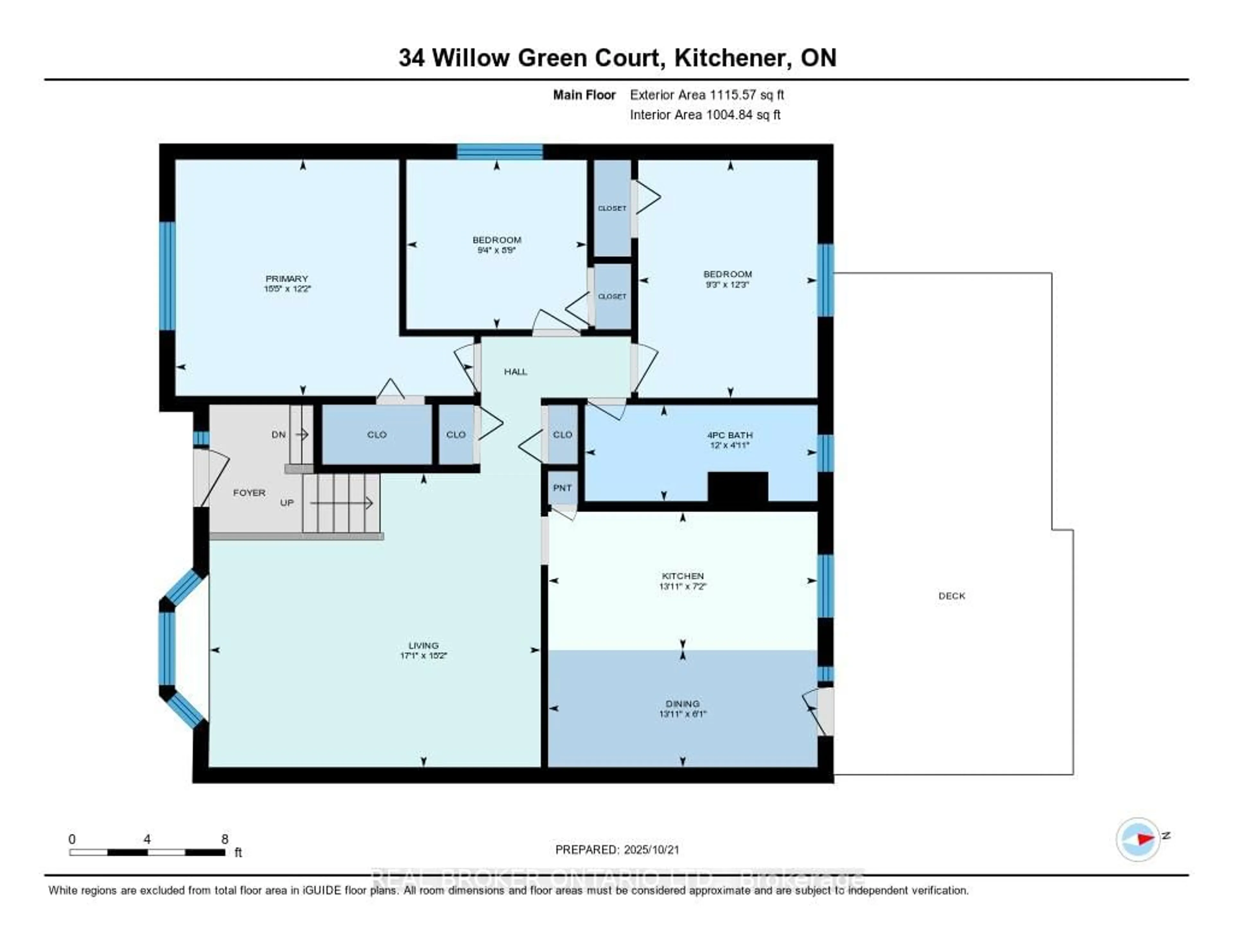 Floor plan for 34 Willow Green Crt, Kitchener Ontario N2N 1W6