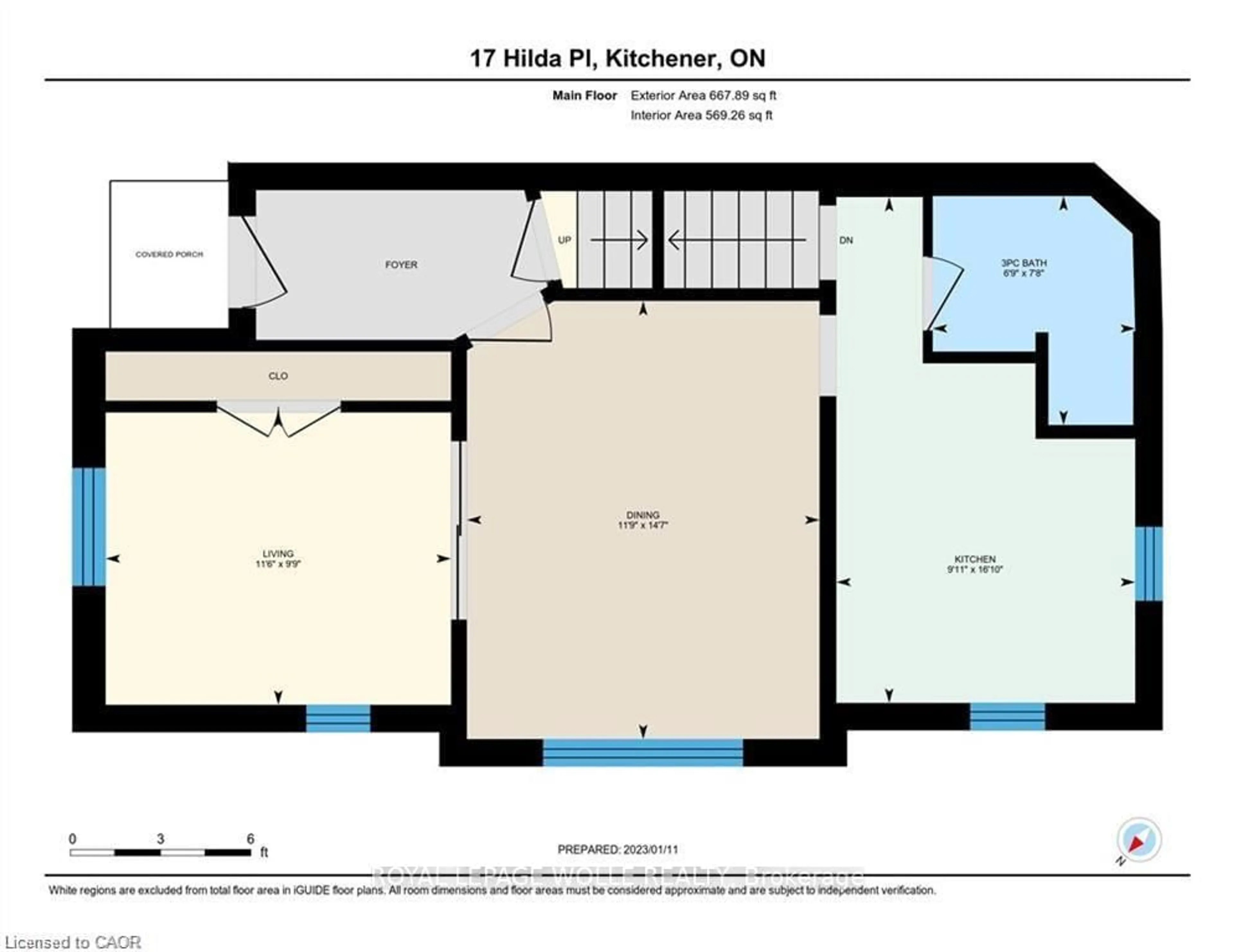 Floor plan for 17 Hilda Pl, Kitchener Ontario N2G 1K4