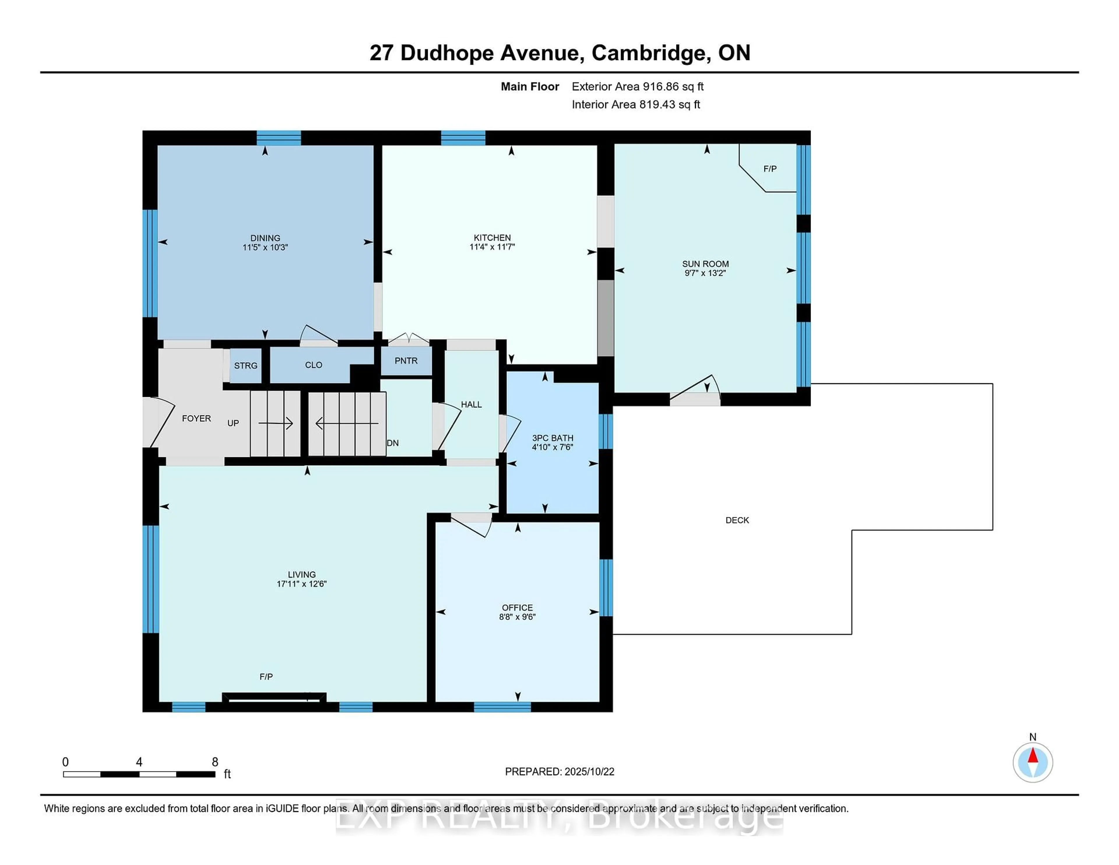 Floor plan for 27 Dudhope Ave, Cambridge Ontario N1R 4T2