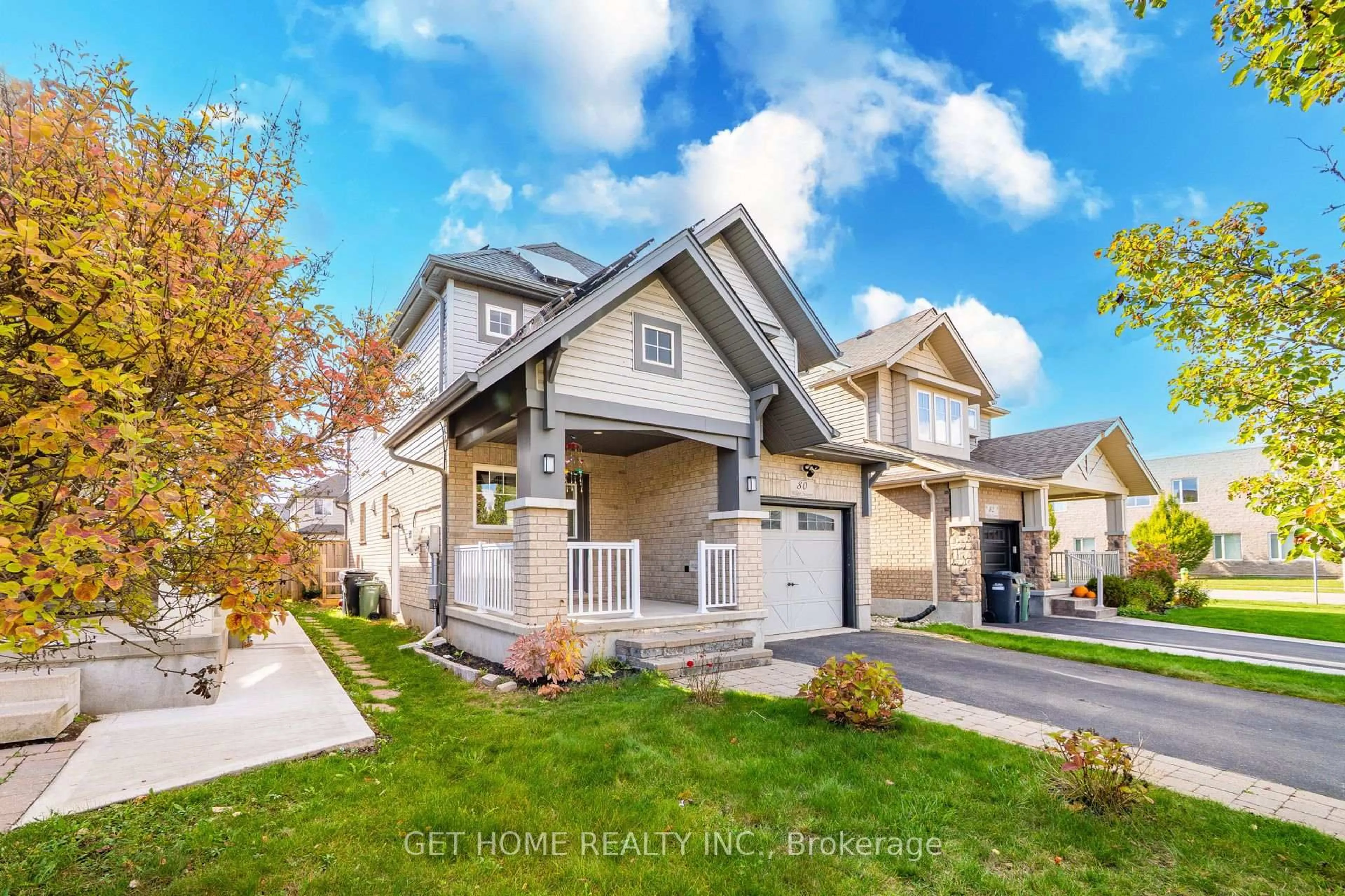 Home with vinyl exterior material, street for 80 Wilkie Cres, Guelph Ontario N1L 0C4