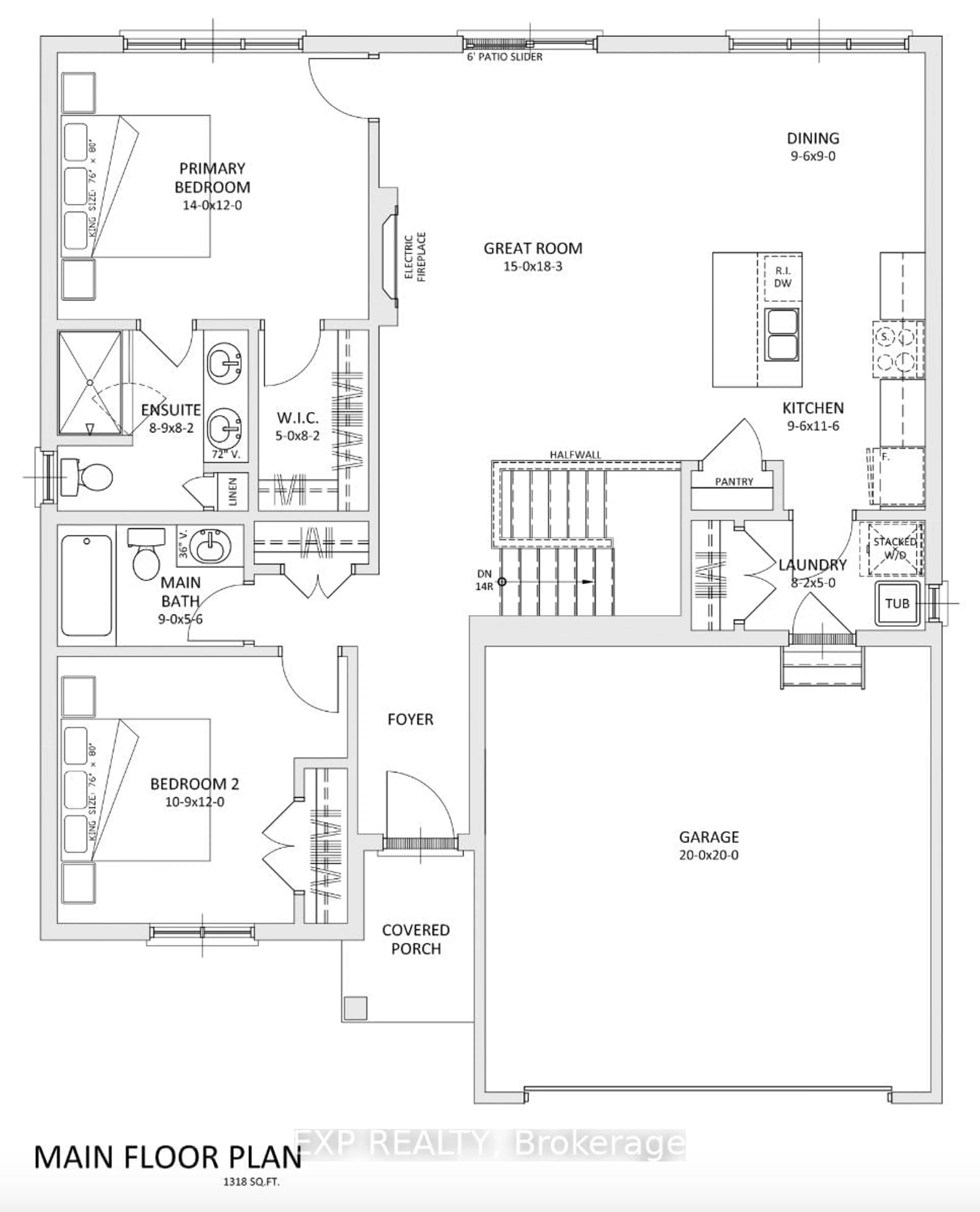 Floor plan for 206 Merritt Crt, North Middlesex Ontario N0M 2K0