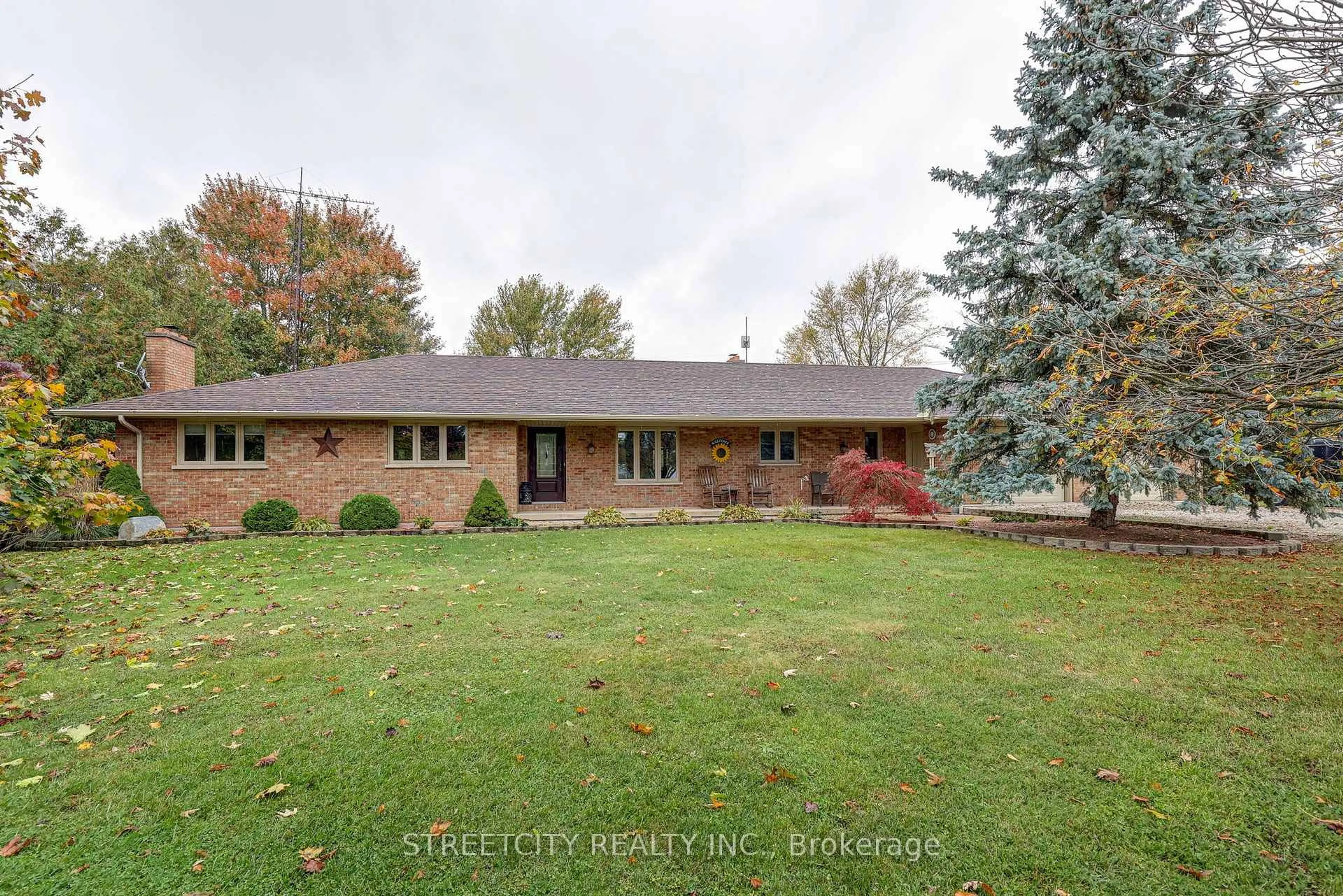 Home with brick exterior material, street for 37456 Talbotline Line, Southwold Ontario N0L 2E0