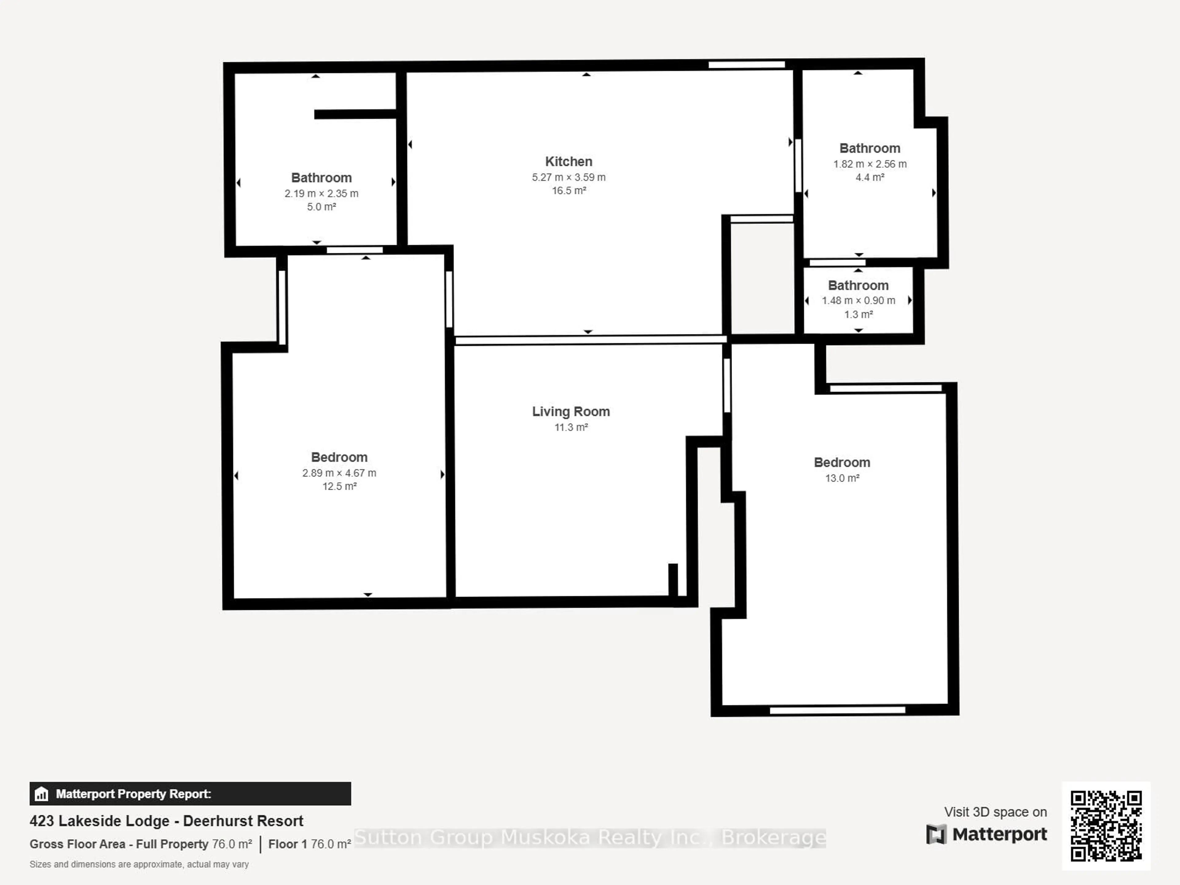 Floor plan for 25 Pen Lake Point Rd #423, Huntsville Ontario P1H 2E8