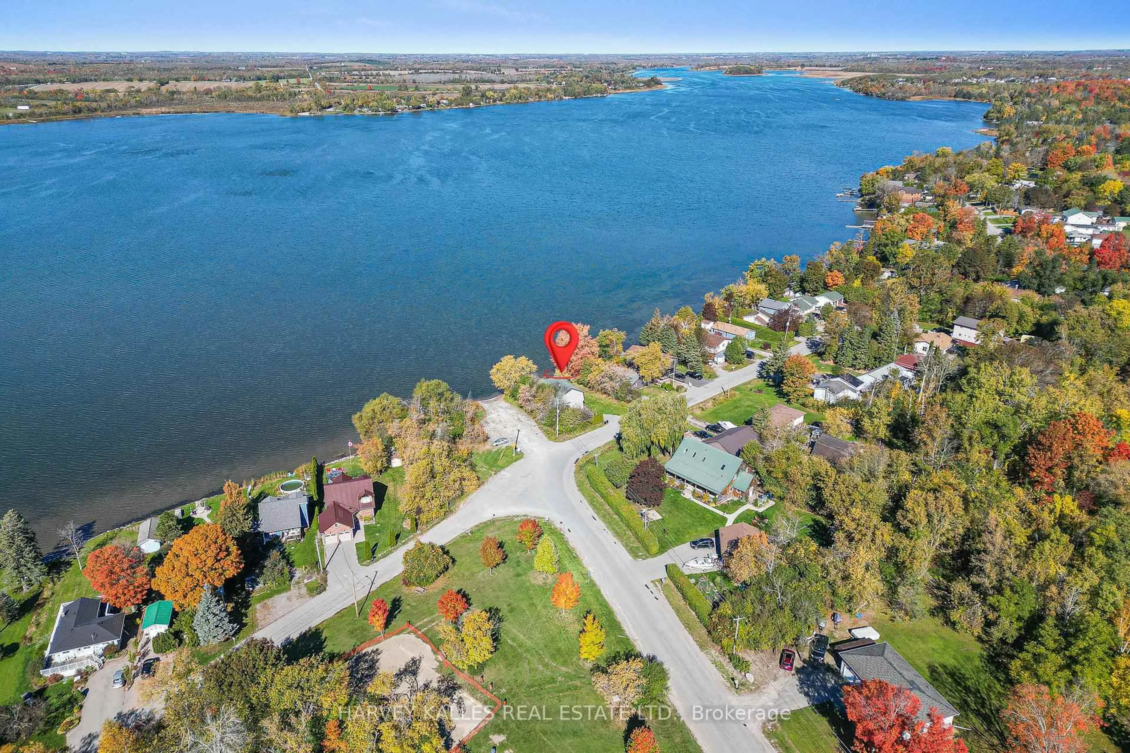 A pic from outside/outdoor area/front of a property/back of a property/a pic from drone, water/lake/river/ocean view for 1 McGill Dr, Kawartha Lakes Ontario K9V 4R4