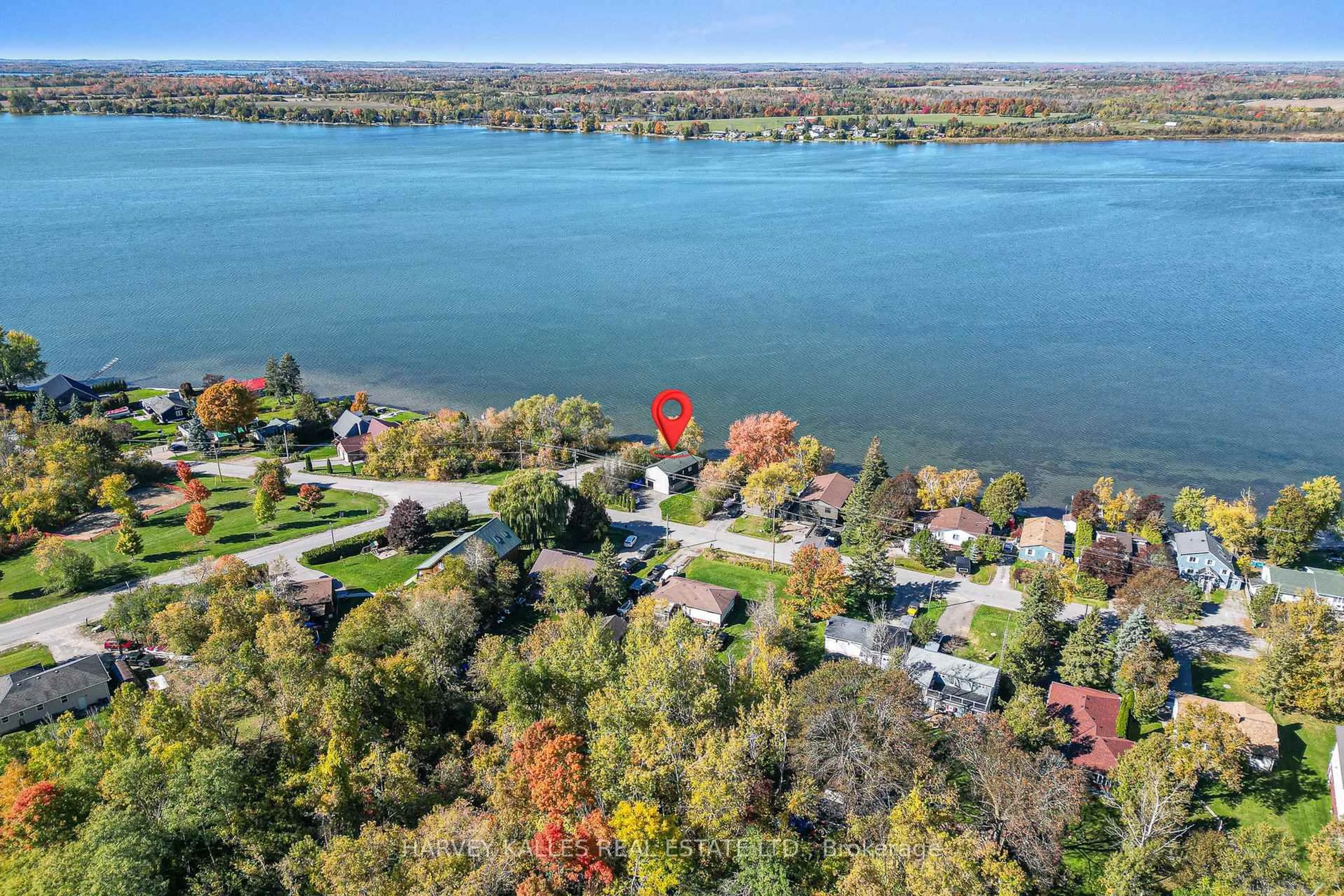 A pic from outside/outdoor area/front of a property/back of a property/a pic from drone, water/lake/river/ocean view for 1 McGill Dr, Kawartha Lakes Ontario K9V 4R4