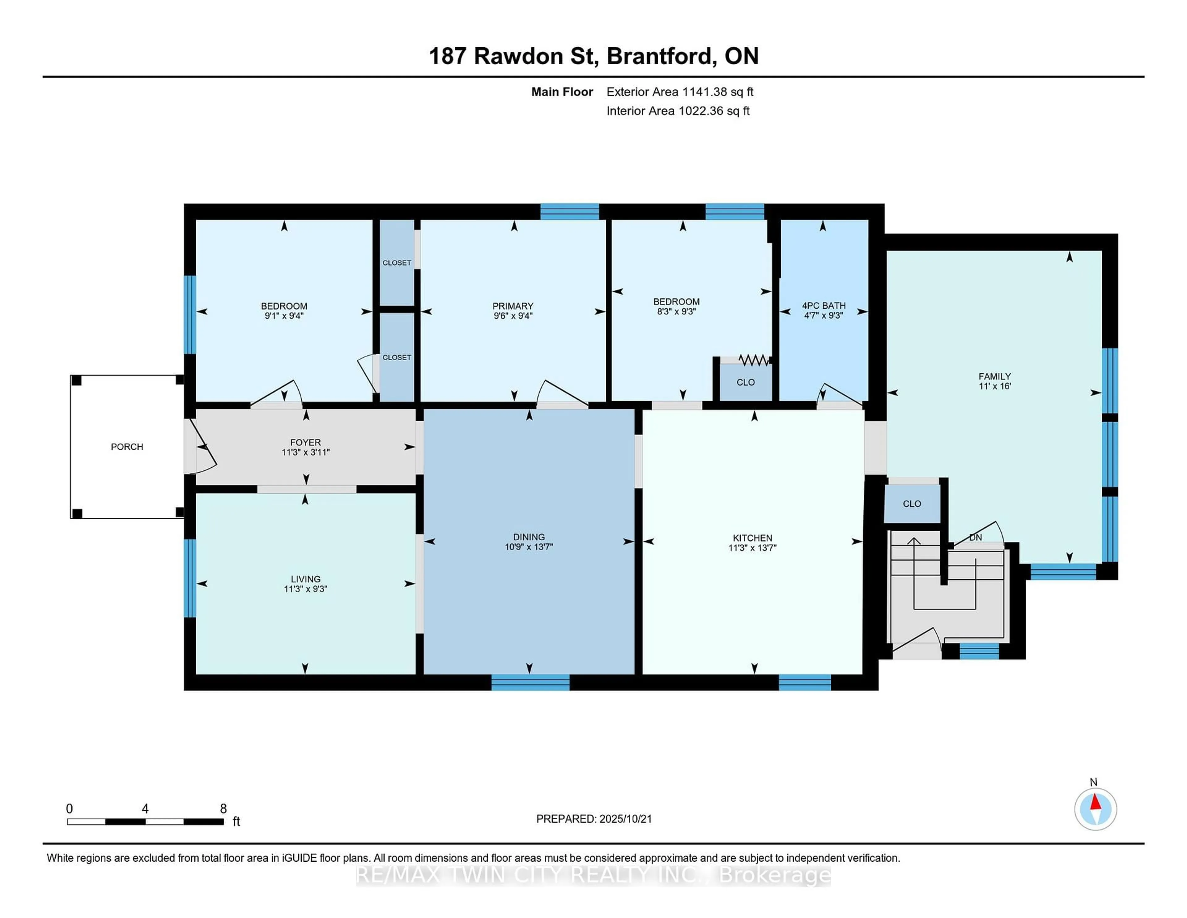 Floor plan for 187 RAWDON St, Brantford Ontario N3S 6E7