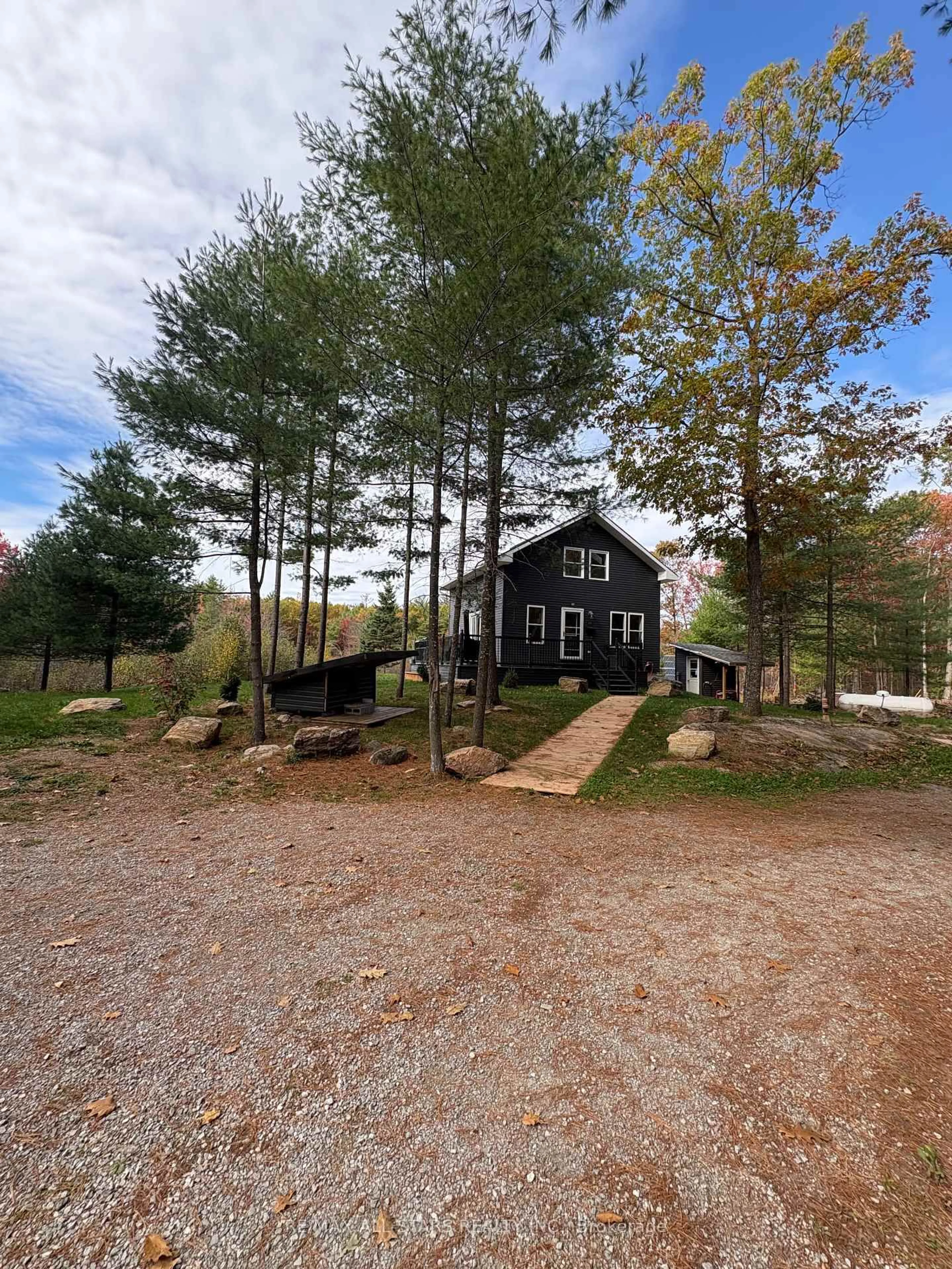 A pic from outside/outdoor area/front of a property/back of a property/a pic from drone, unknown for 1295 Deep Bay Rd, Minden Hills Ontario K0M 2L0