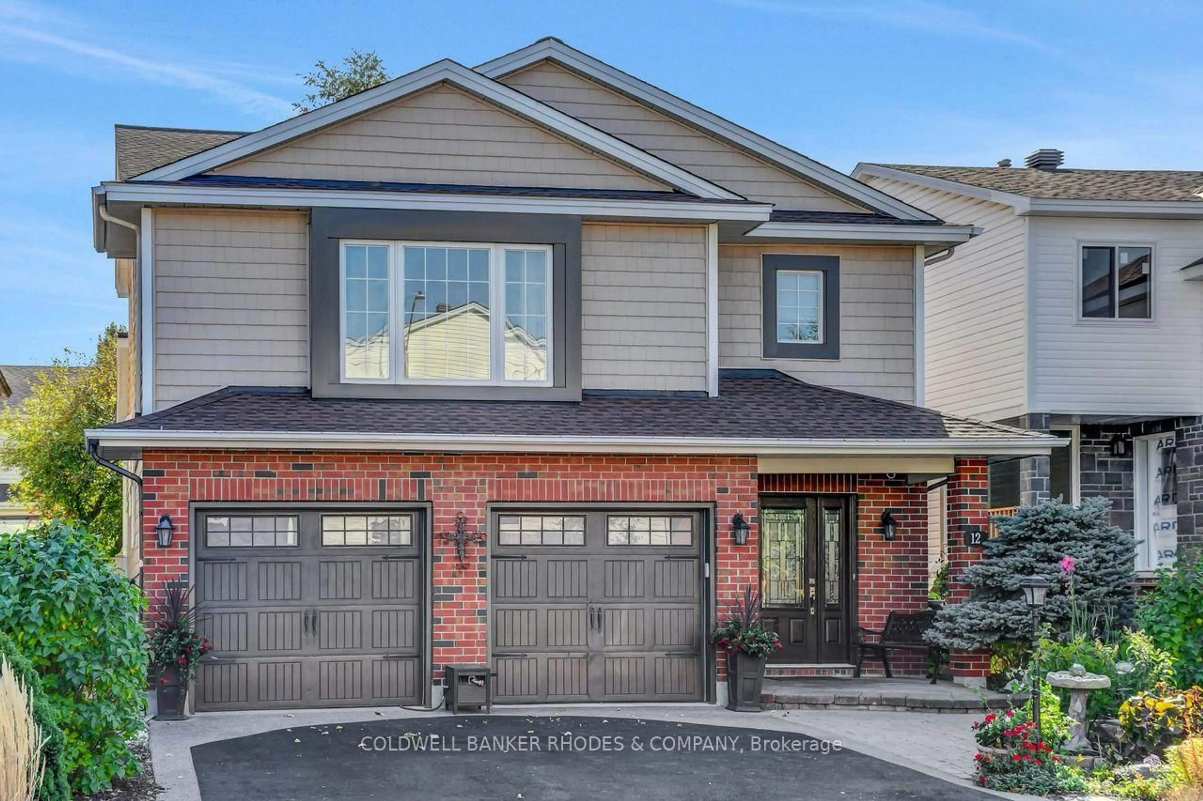 Home with brick exterior material, street for 12 Bramblegrove Cres, Ottawa Ontario K1T 3G3