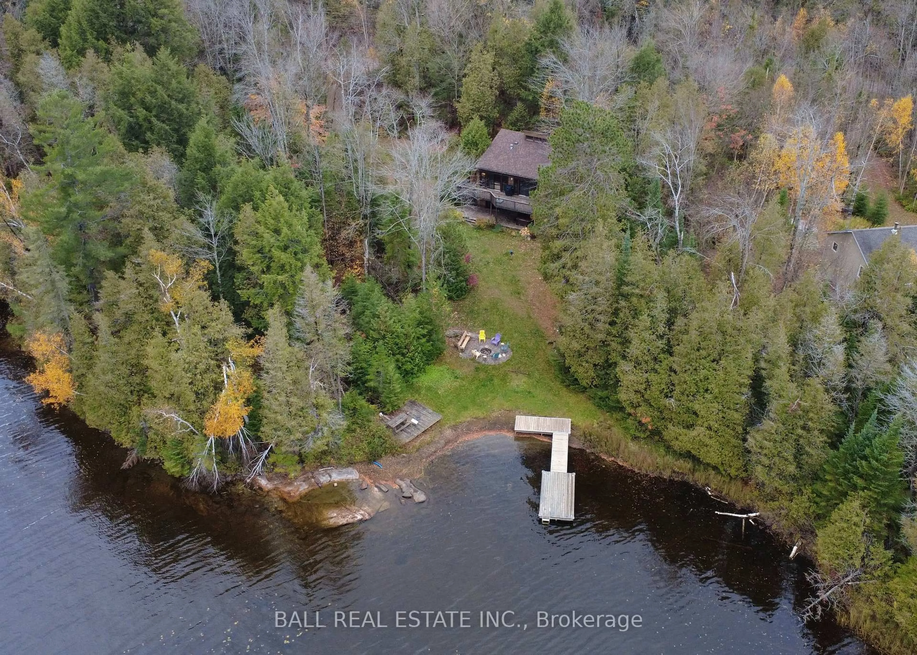 A pic from outside/outdoor area/front of a property/back of a property/a pic from drone, water/lake/river/ocean view for 344 Cedarwood Dr, Trent Lakes Ontario K0L 1J0