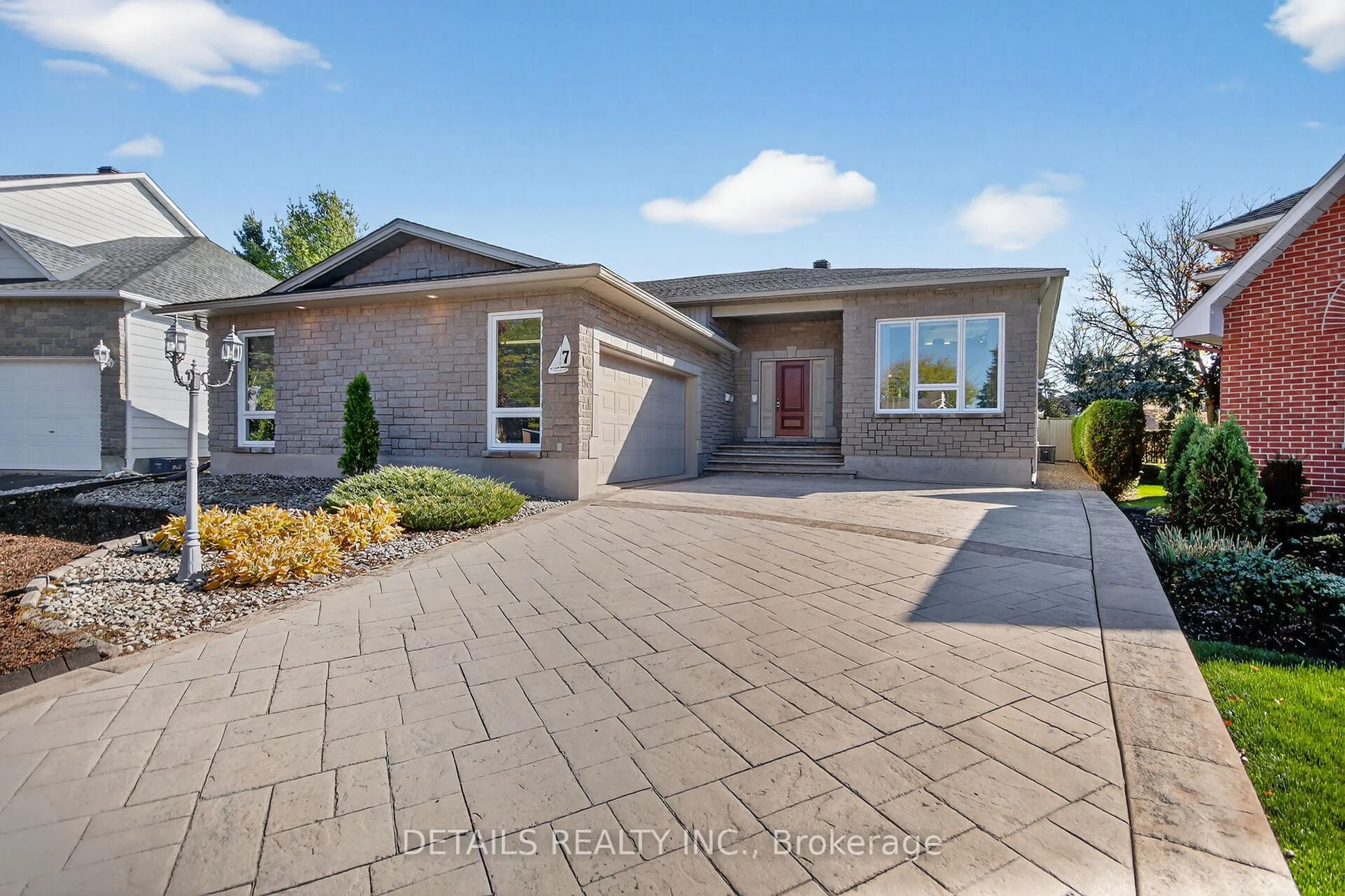 Home with brick exterior material, street for 7 Eagle Chase Crt, Ottawa Ontario K2J 3N5