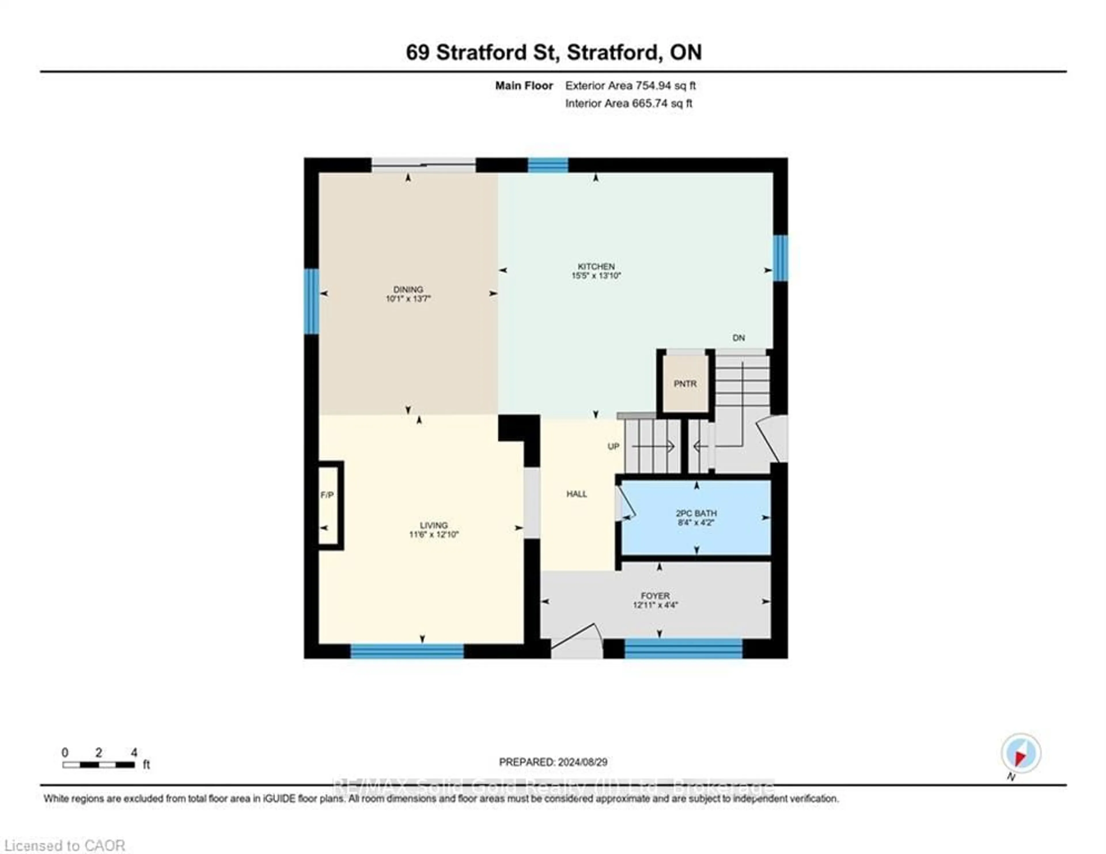 Floor plan for 69 Stratford St, Stratford Ontario N5A 2H7