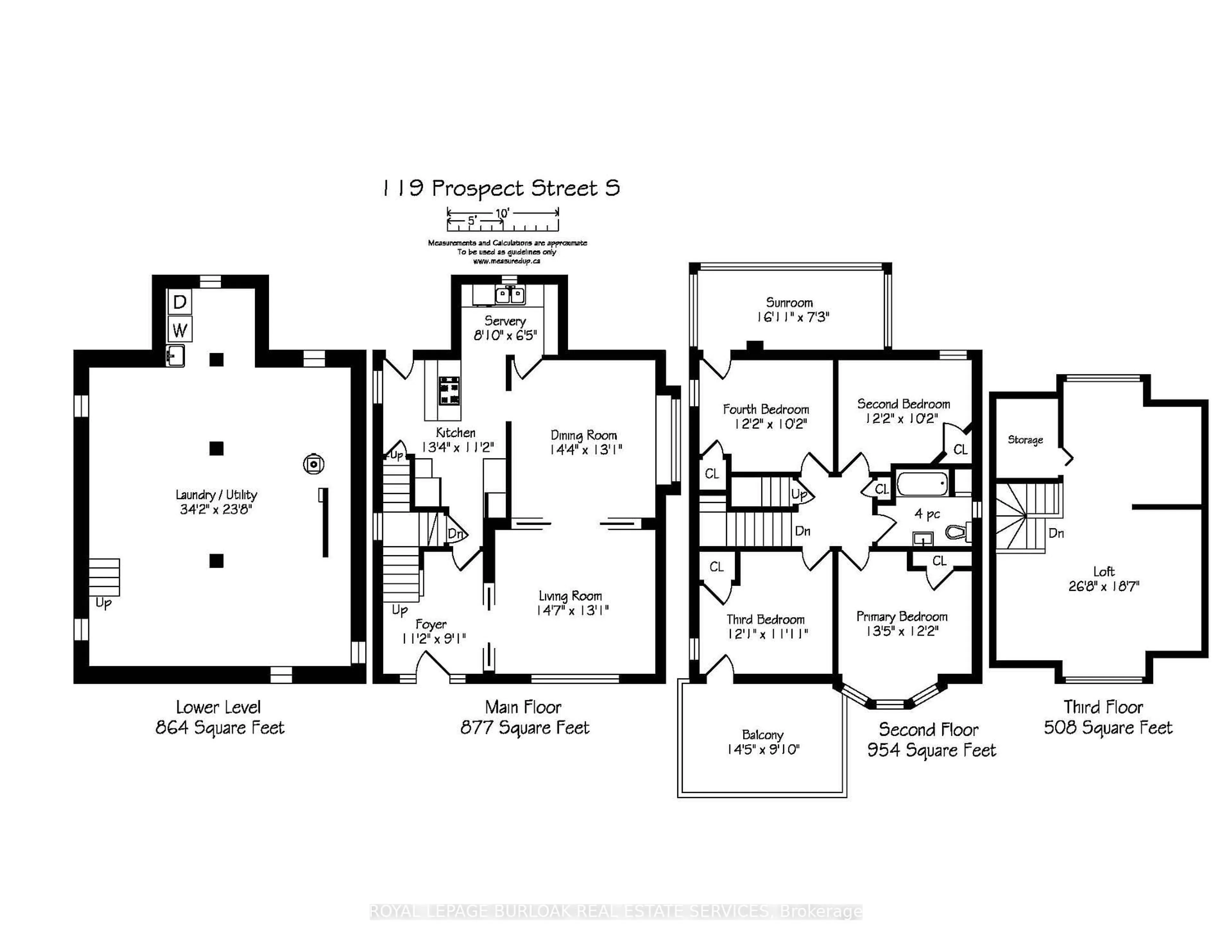 Floor plan for 119 Prospect St, Hamilton Ontario L8M 2Z3