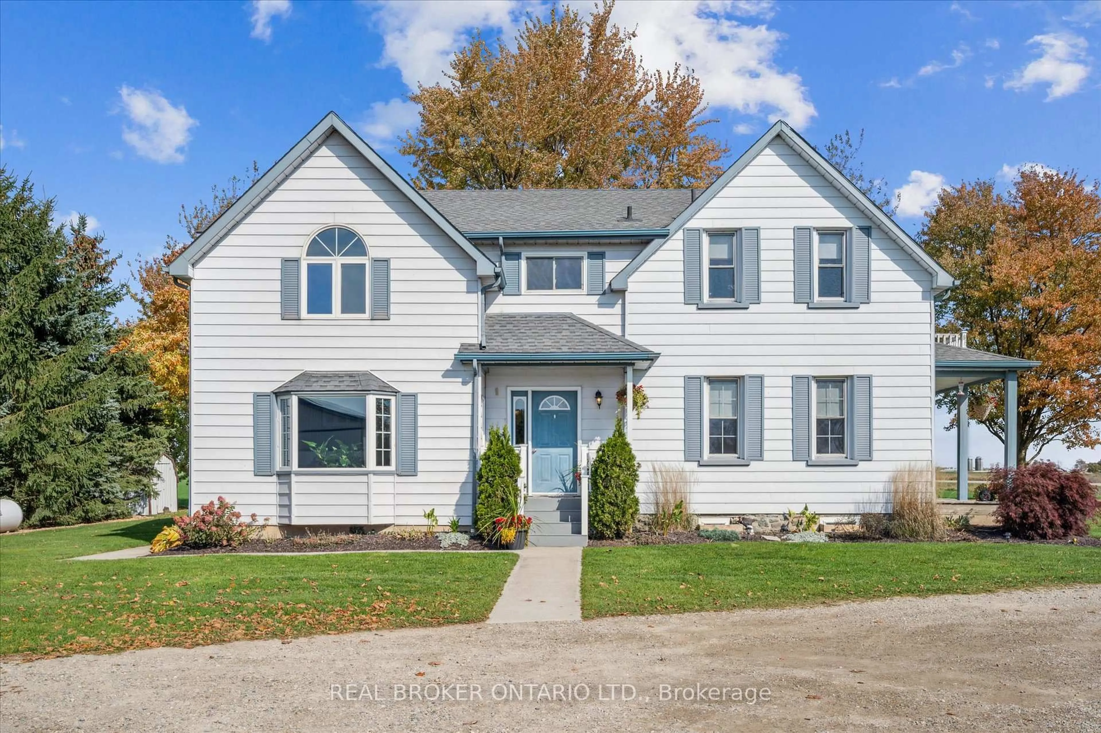 Home with vinyl exterior material, street for 7500 Road 129, Perth East Ontario N4W 3G9