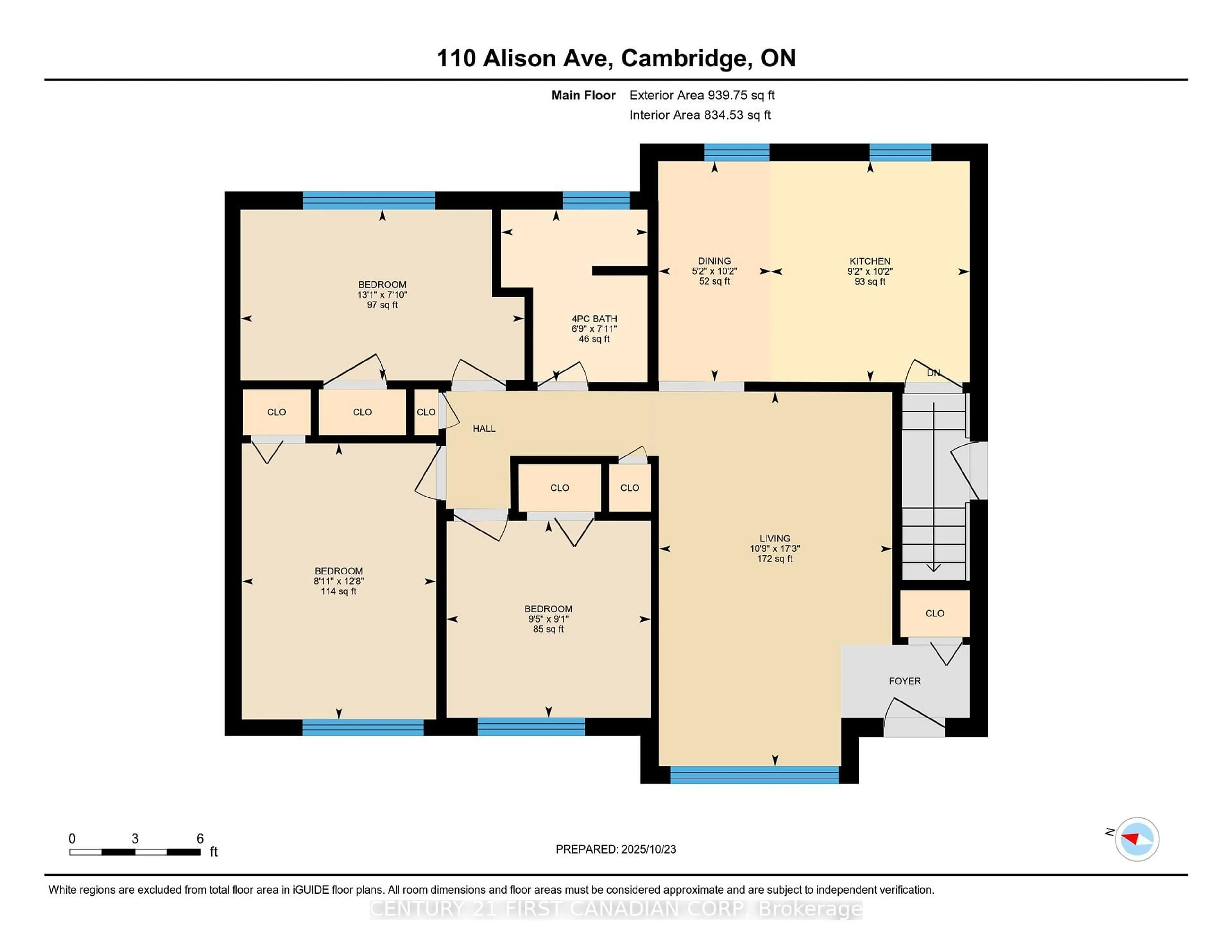 Floor plan for 110 Alison Ave, Cambridge Ontario N1R 1N4