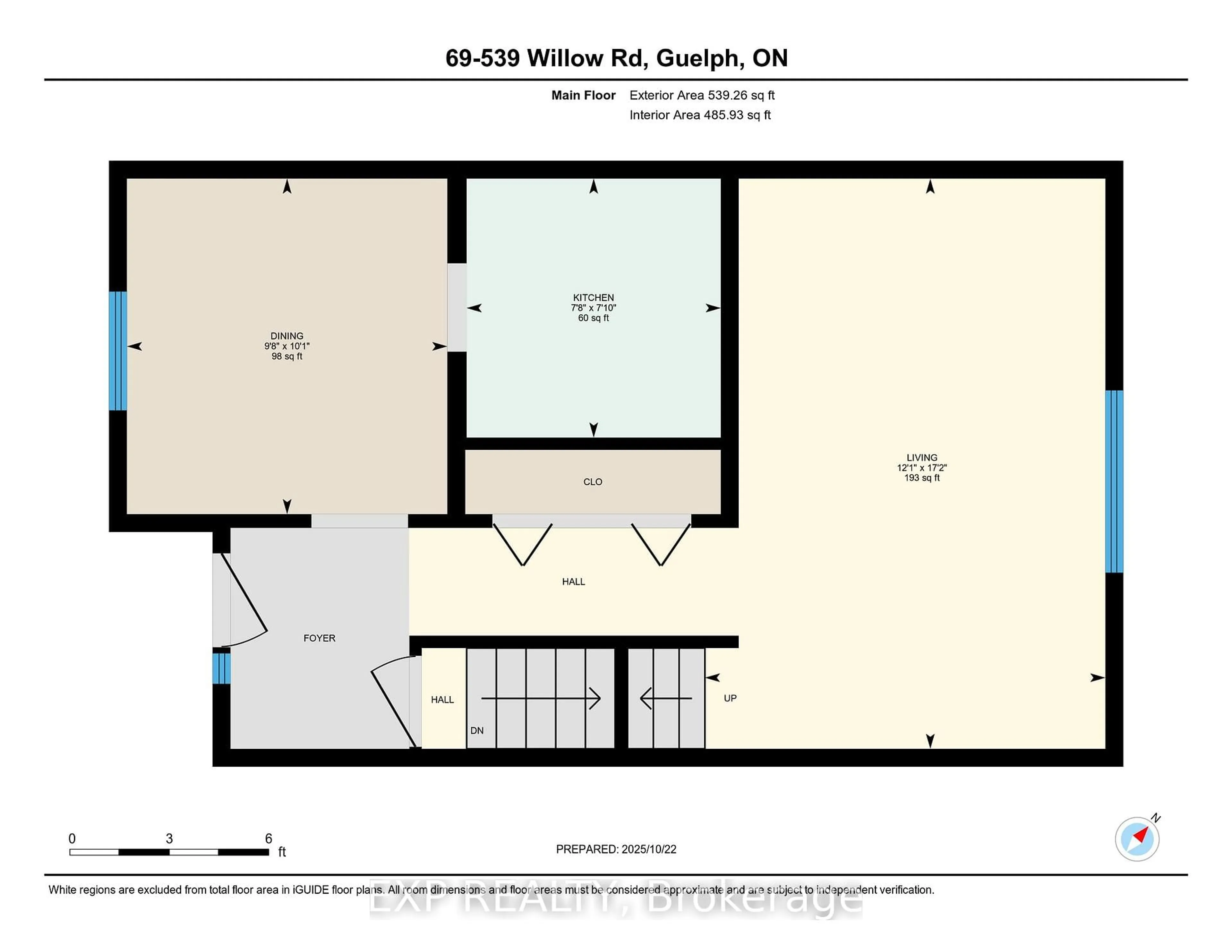 Floor plan for 539 Willow Rd #69, Guelph Ontario N1H 7G3