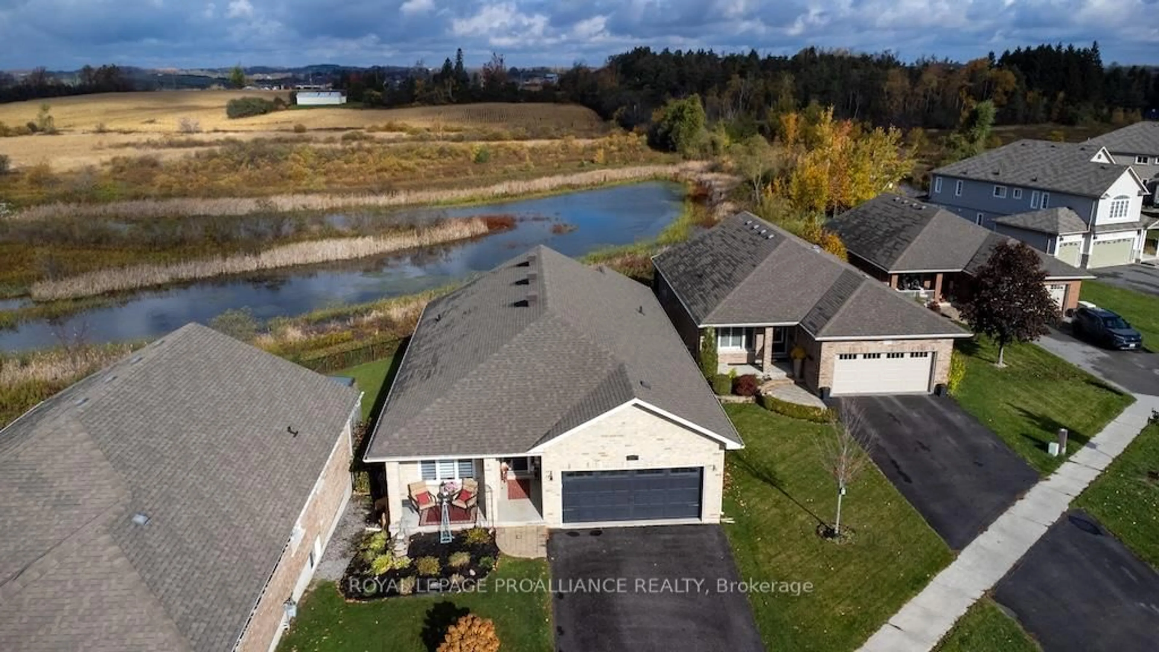 A pic from outside/outdoor area/front of a property/back of a property/a pic from drone, water/lake/river/ocean view for 1445 Ireland Dr, Peterborough Ontario K9K 0A4