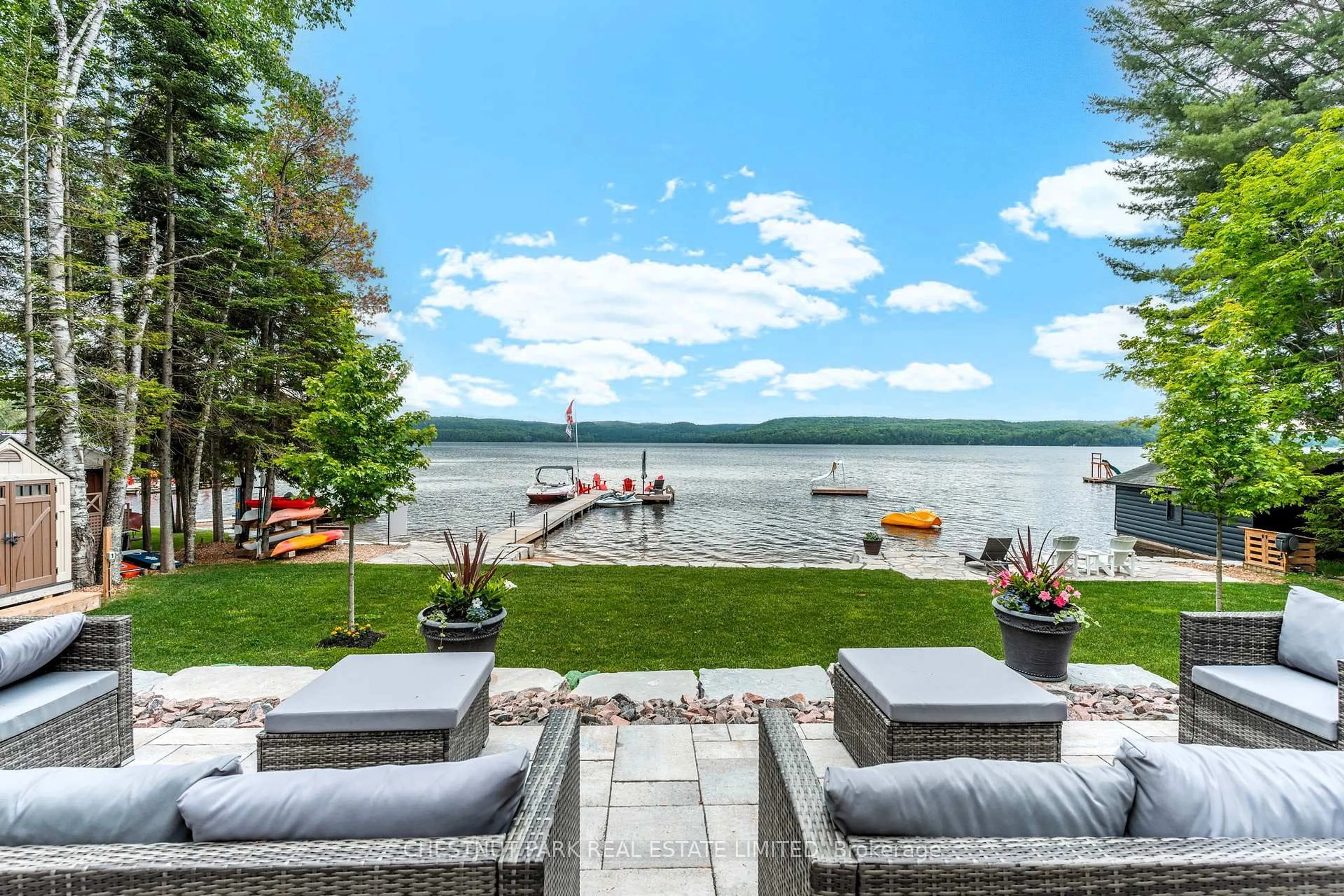 Patio, water/lake/river/ocean view for 1168 Curry Rd, Dysart et al Ontario K0M 1S0