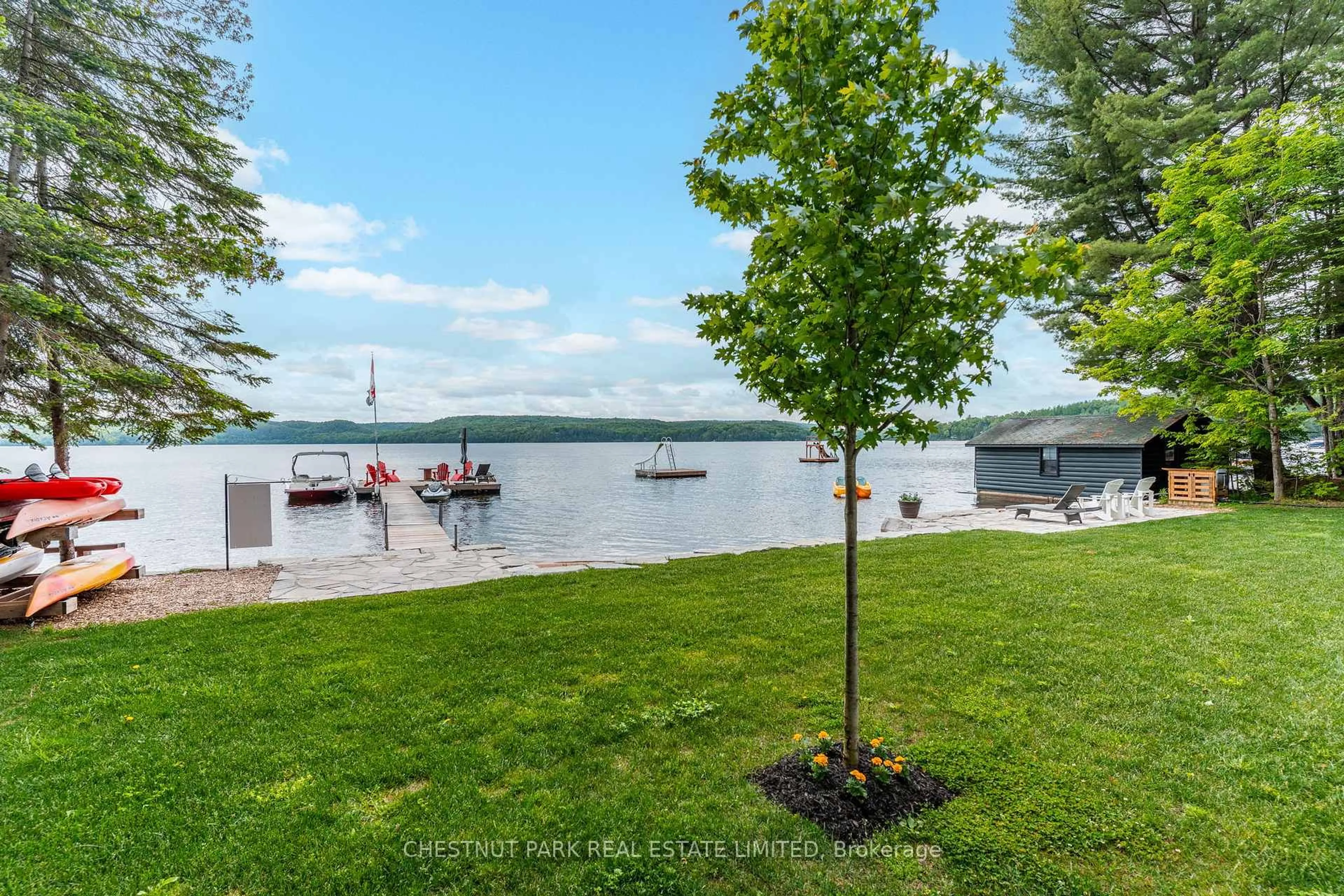 Patio, water/lake/river/ocean view for 1168 Curry Rd, Dysart et al Ontario K0M 1S0
