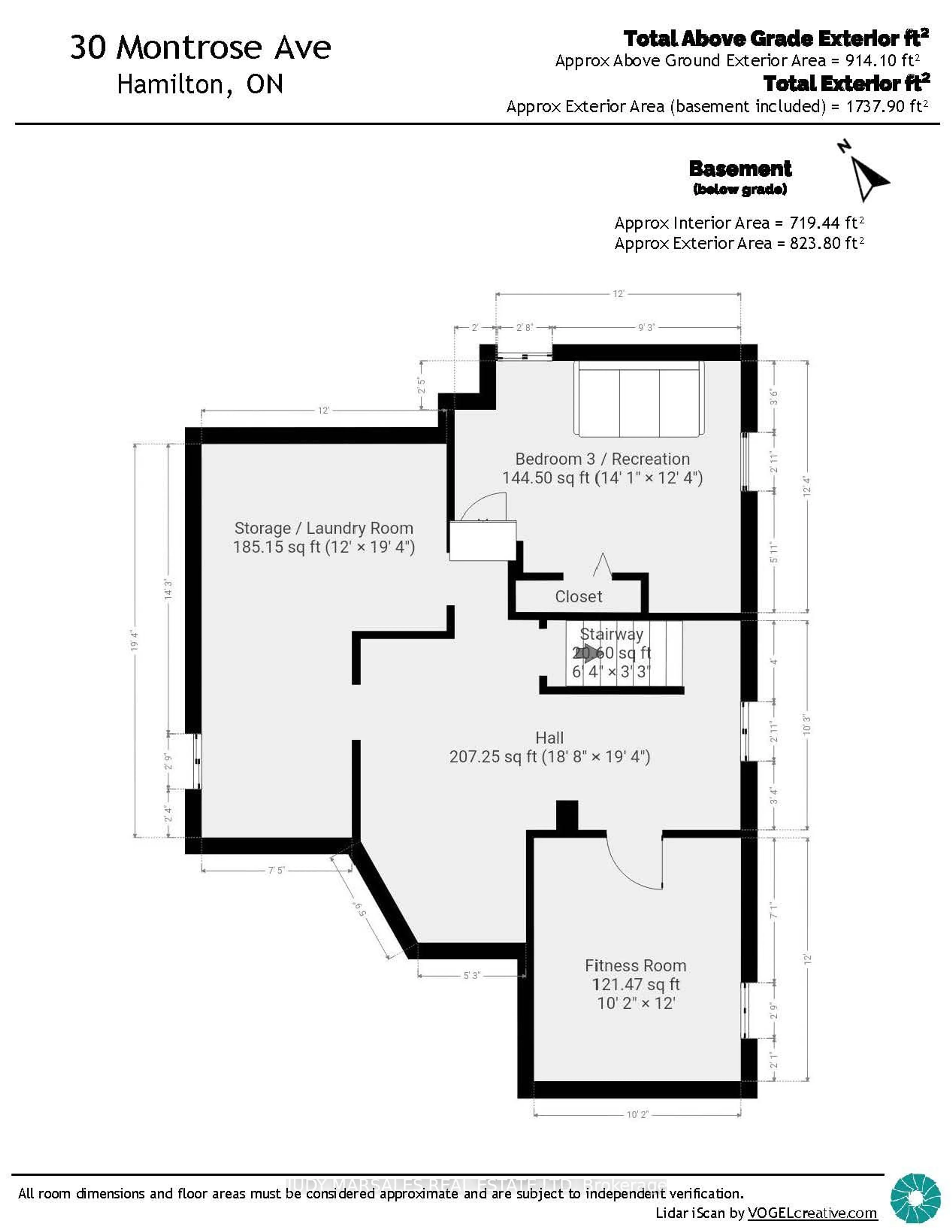Floor plan for 30 Montrose Ave, Hamilton Ontario L8K 4X9